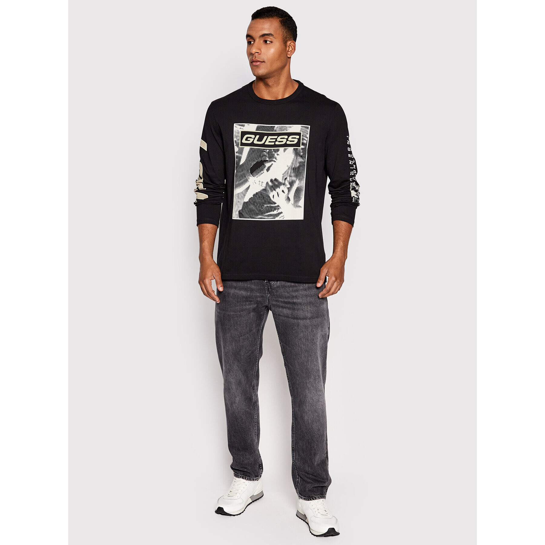 Guess Тениска с дълъг ръкав M2YI26 I3Z00 Черен Regular Fit - Pepit.bg