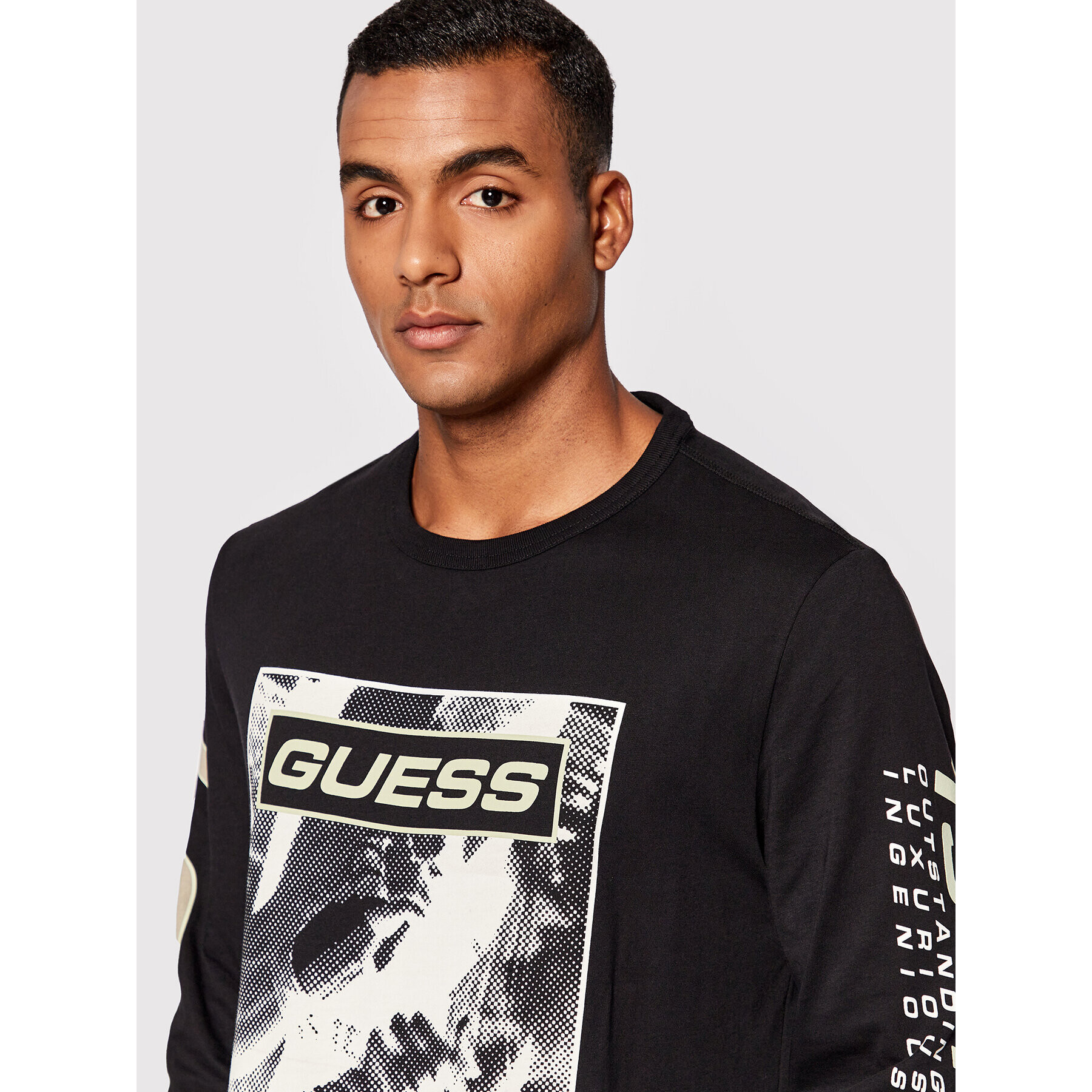 Guess Тениска с дълъг ръкав M2YI26 I3Z00 Черен Regular Fit - Pepit.bg