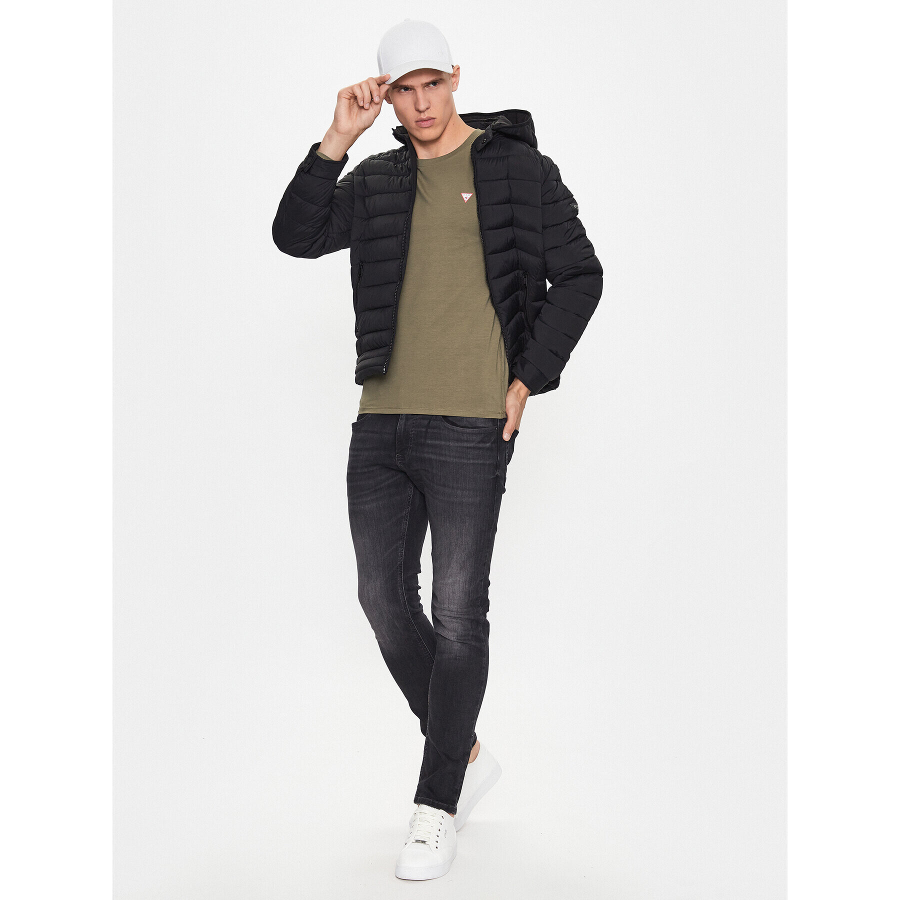 Guess Тениска с дълъг ръкав M2YI28 J1314 Зелен Slim Fit - Pepit.bg