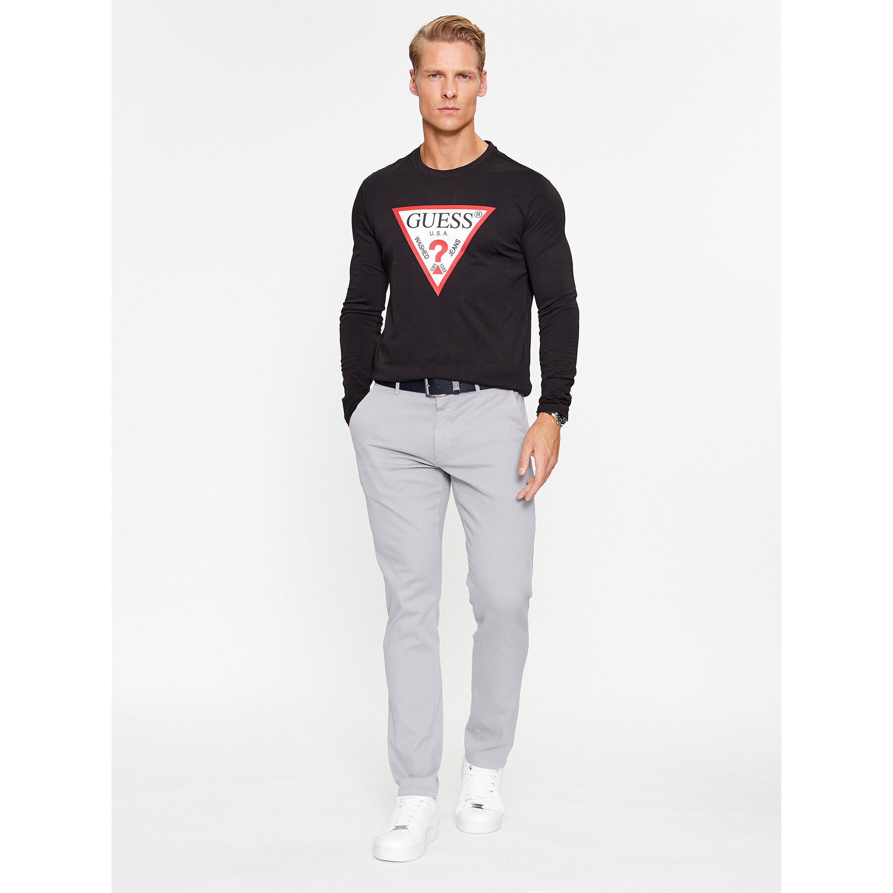 Guess Тениска с дълъг ръкав M2YI31 I3Z14 Черен Regular Fit - Pepit.bg