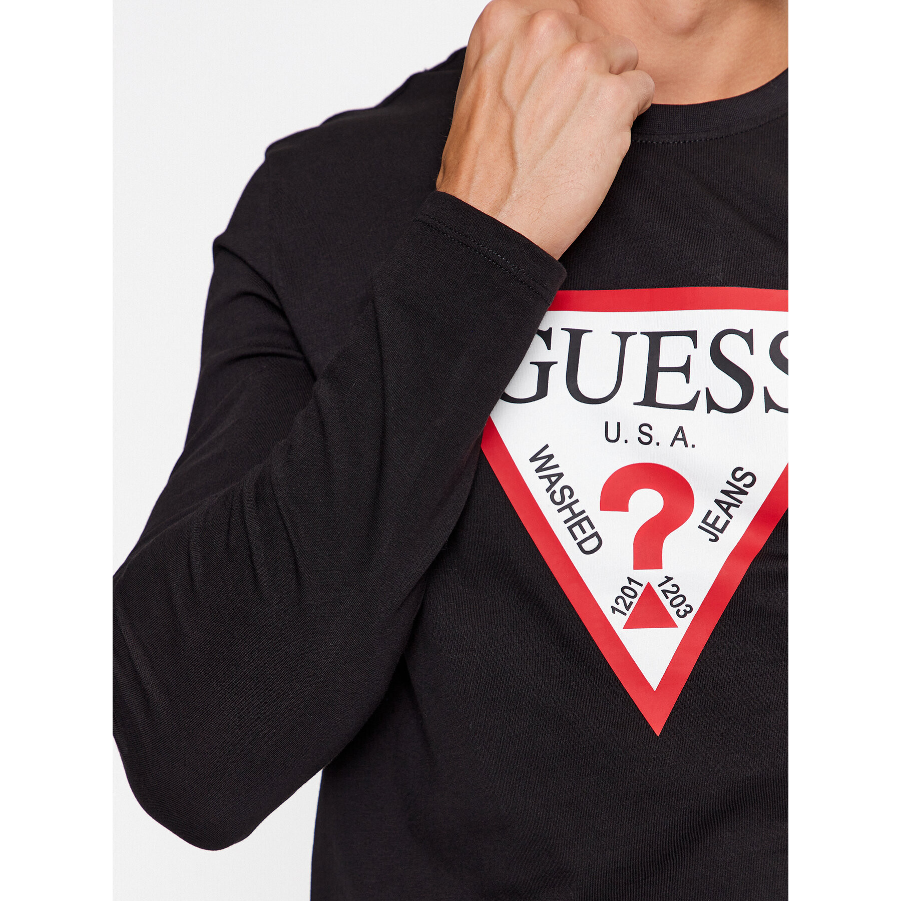 Guess Тениска с дълъг ръкав M2YI31 I3Z14 Черен Regular Fit - Pepit.bg