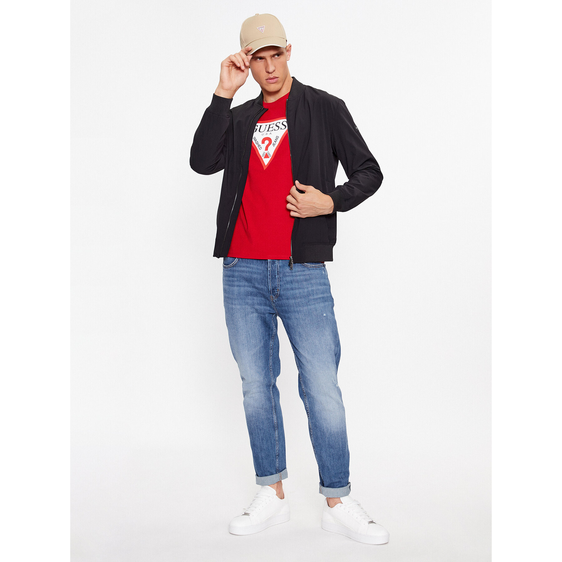 Guess Тениска с дълъг ръкав M2YI31 I3Z14 Червен Regular Fit - Pepit.bg
