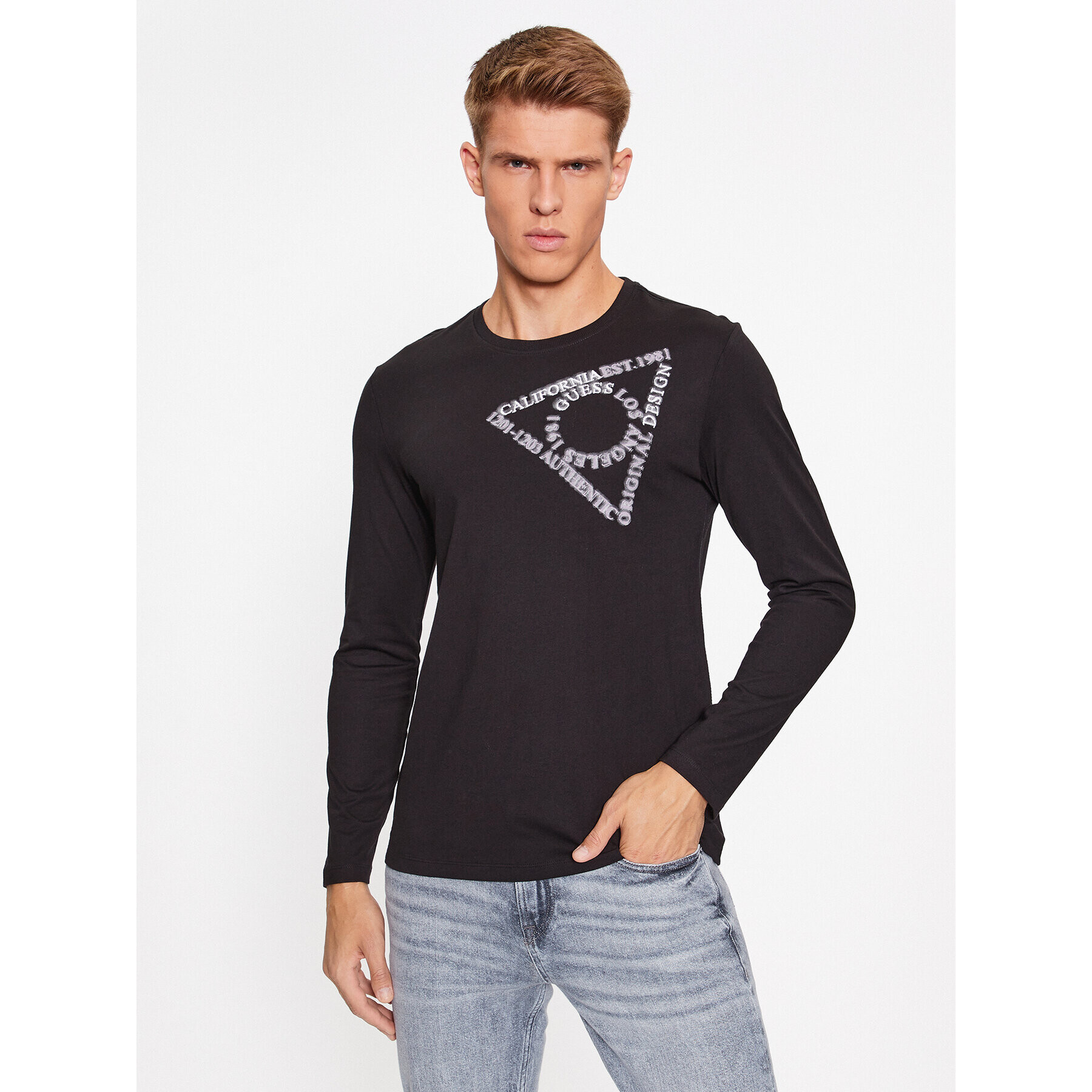Guess Тениска с дълъг ръкав M3BI14 I3Z14 Черен Regular Fit - Pepit.bg