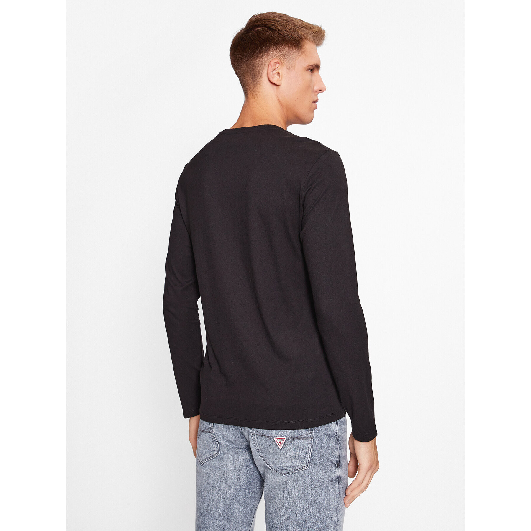 Guess Тениска с дълъг ръкав M3BI14 I3Z14 Черен Regular Fit - Pepit.bg