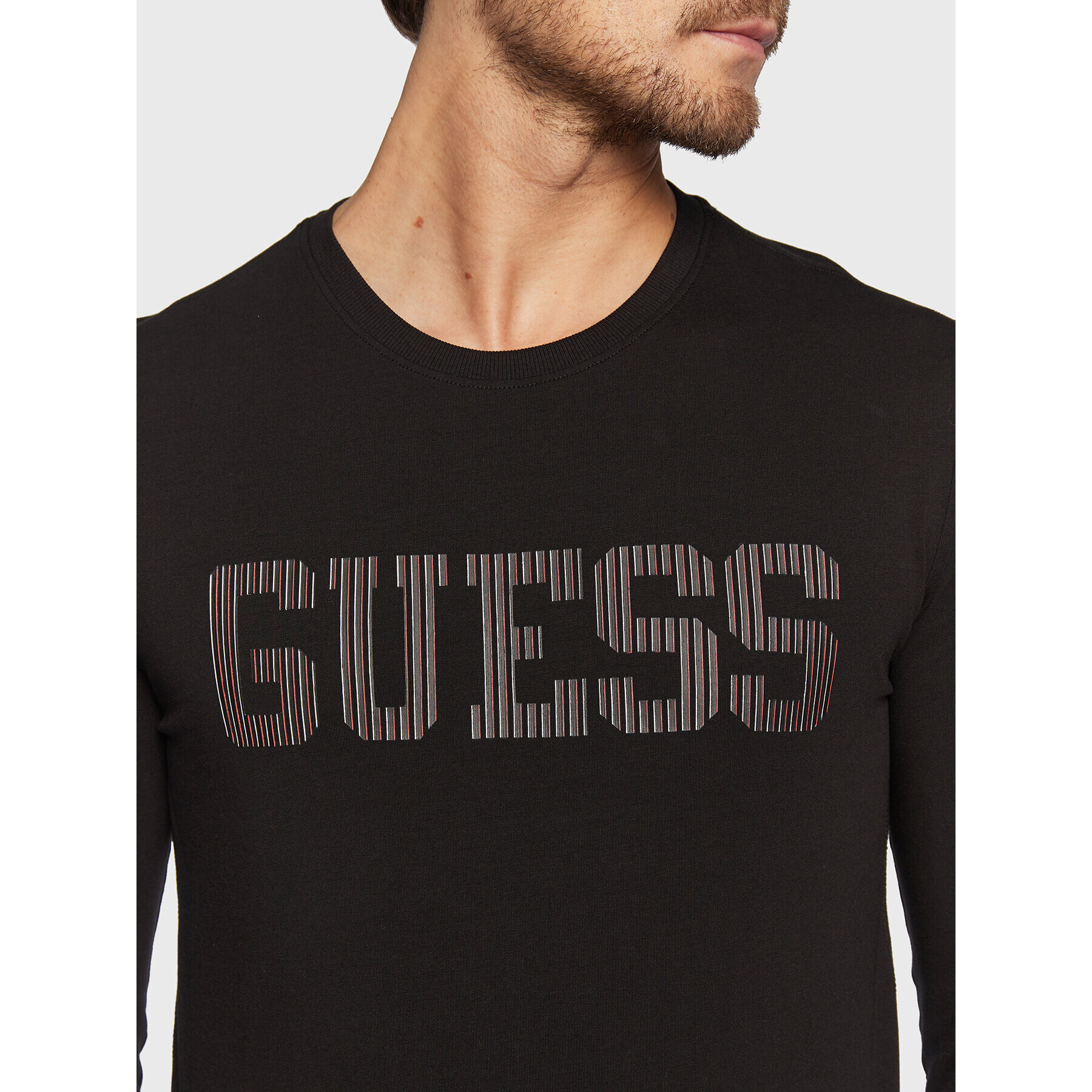 Guess Тениска с дълъг ръкав M3RI06 J1314 Черен Slim Fit - Pepit.bg