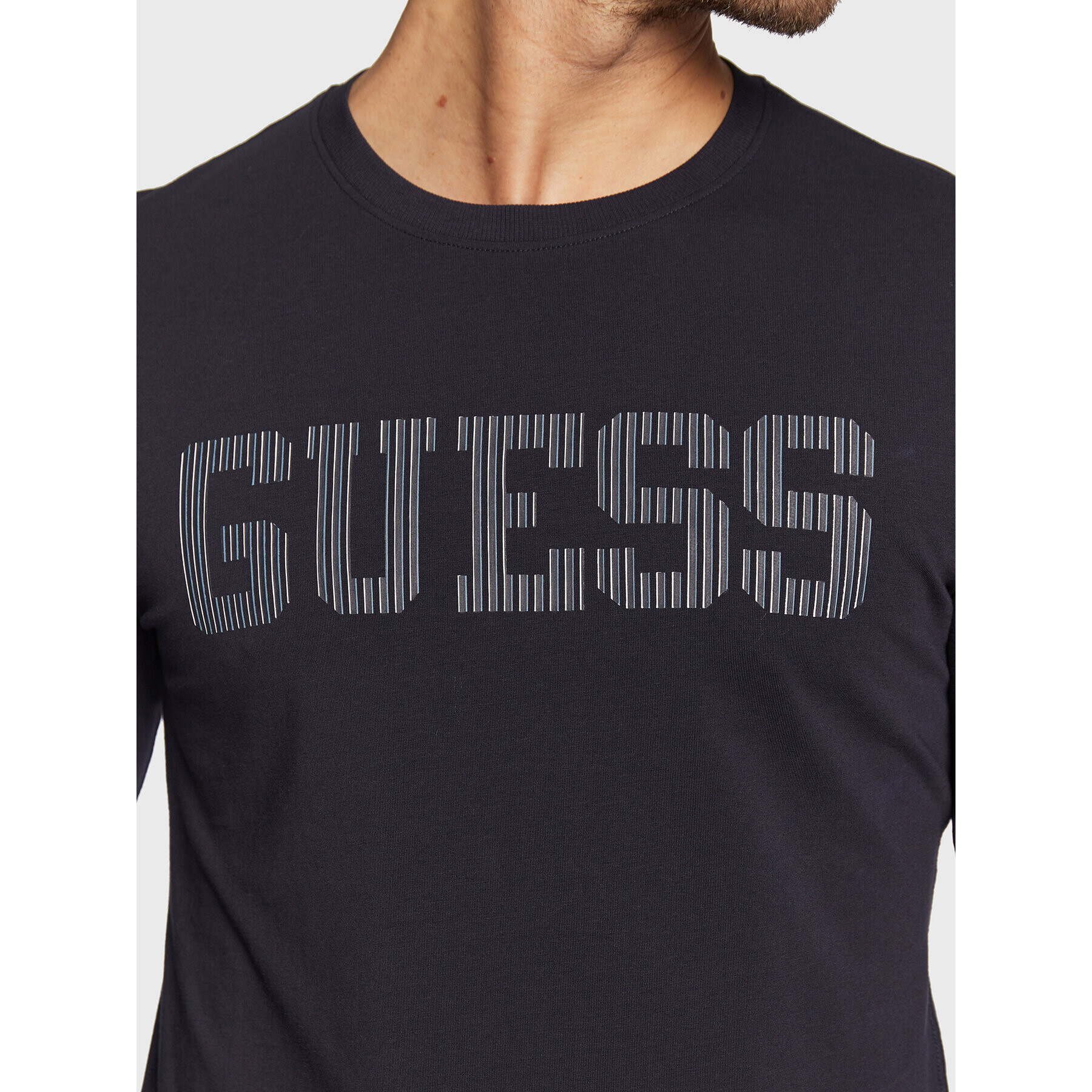 Guess Тениска с дълъг ръкав M3RI06 J1314 Тъмносин Slim Fit - Pepit.bg