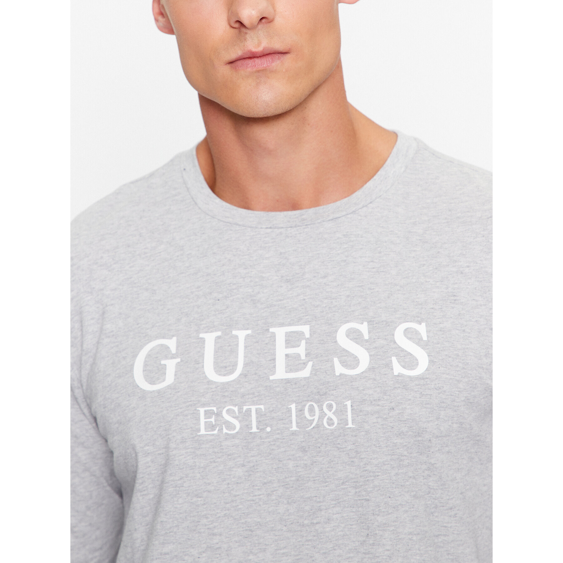 Guess Тениска с дълъг ръкав U3BI11 K6YW0 Сив Regular Fit - Pepit.bg