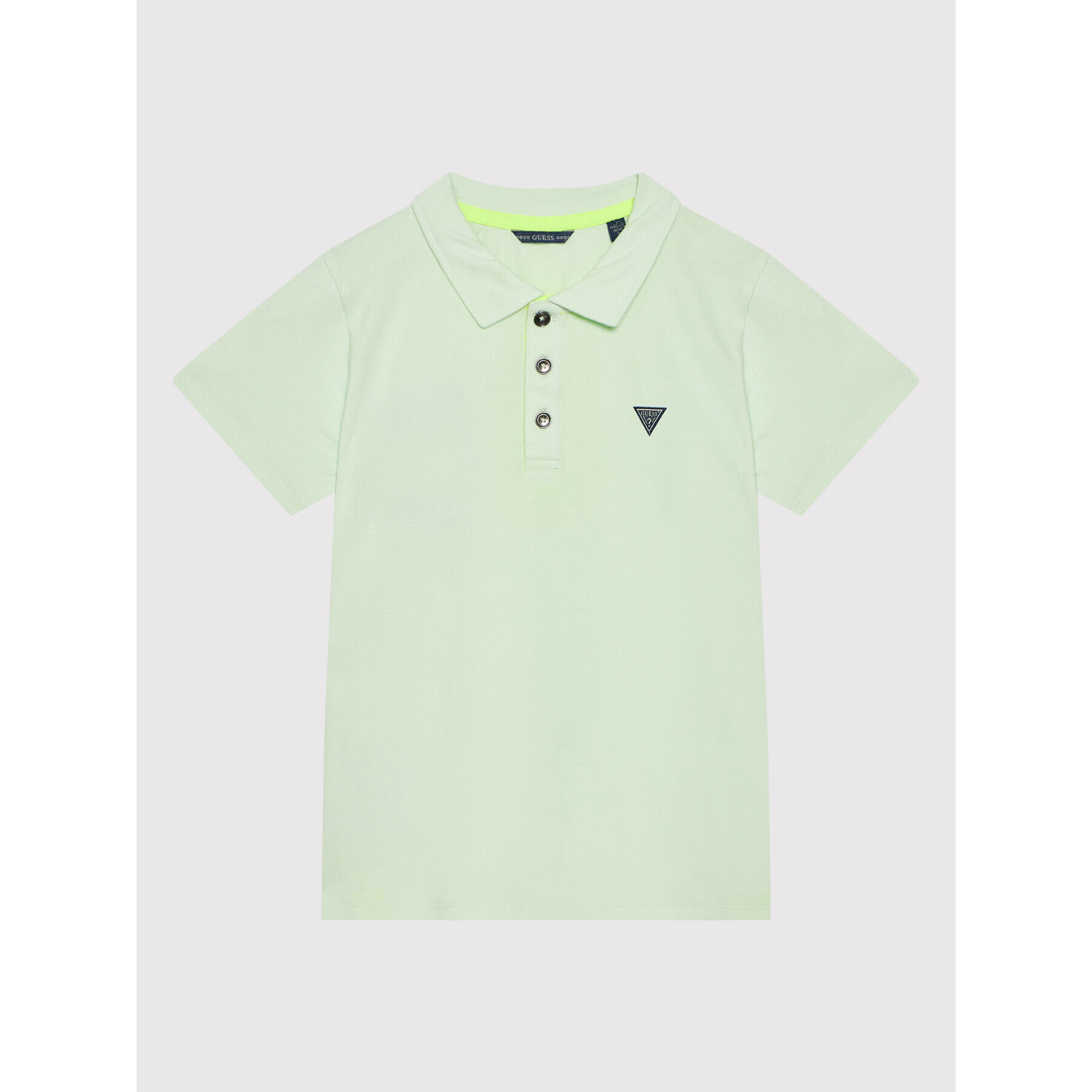 Guess Тениска с яка и копчета L2GP02 KAPY0 Зелен Regular Fit - Pepit.bg