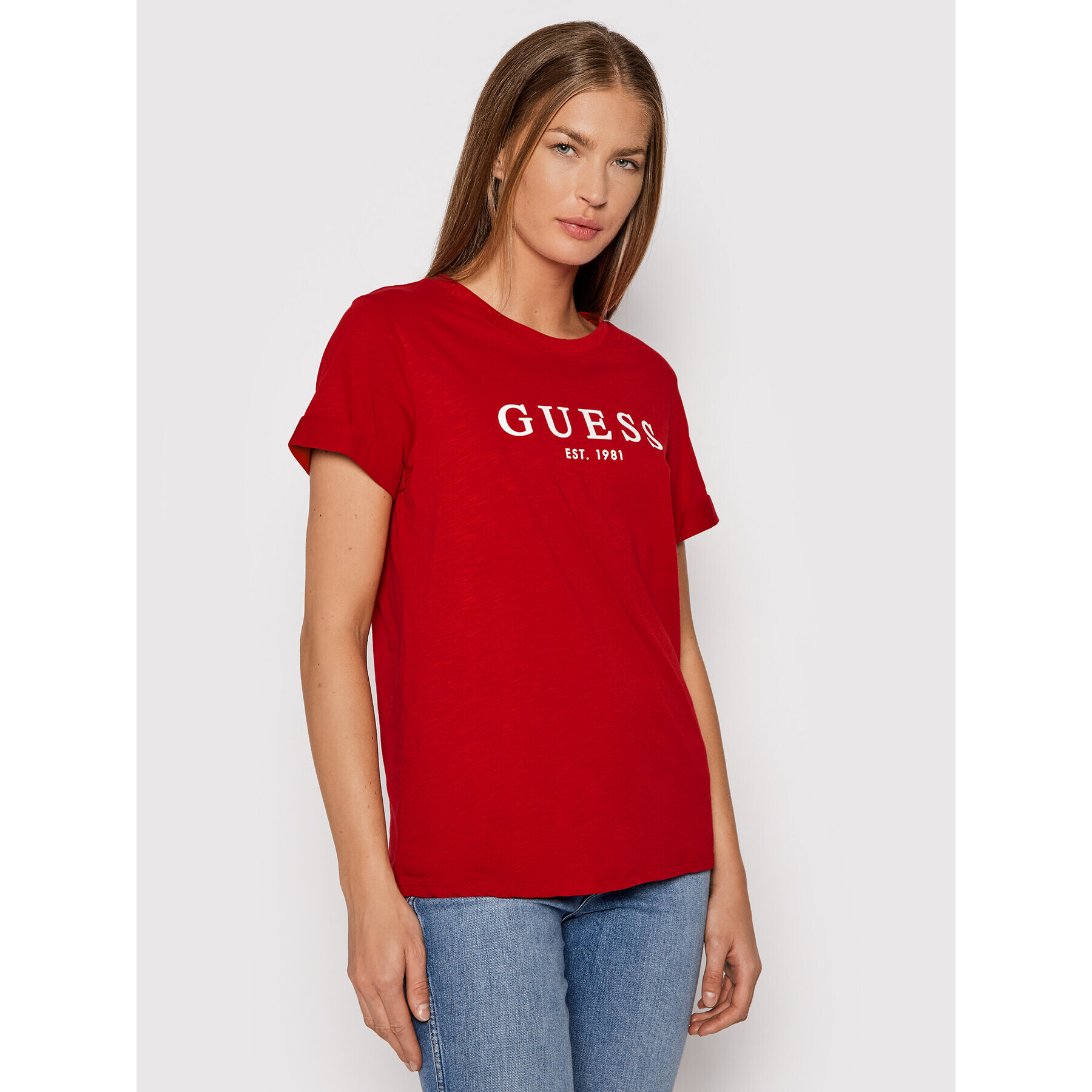 Guess Тишърт 1981 W0GI69 R8G01 Червен Regular Fit - Pepit.bg