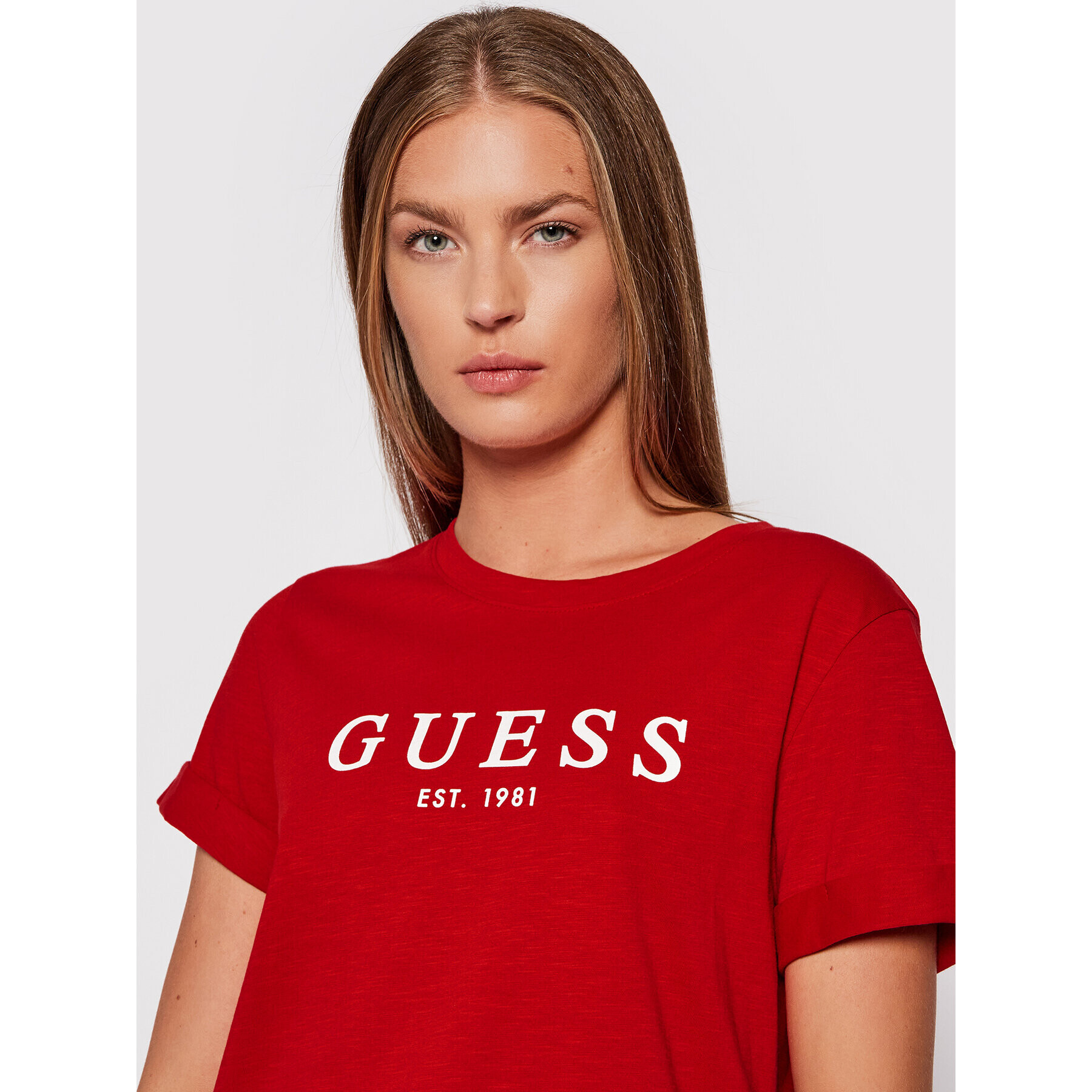 Guess Тишърт 1981 W0GI69 R8G01 Червен Regular Fit - Pepit.bg