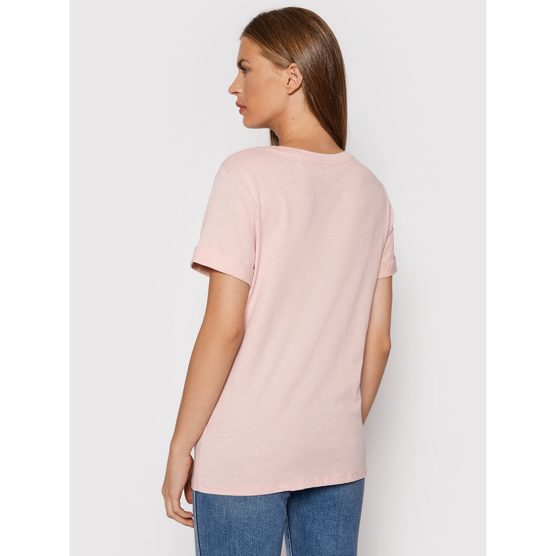 Guess Тишърт 1981 W0GI69 R8G01 Розов Regular Fit - Pepit.bg