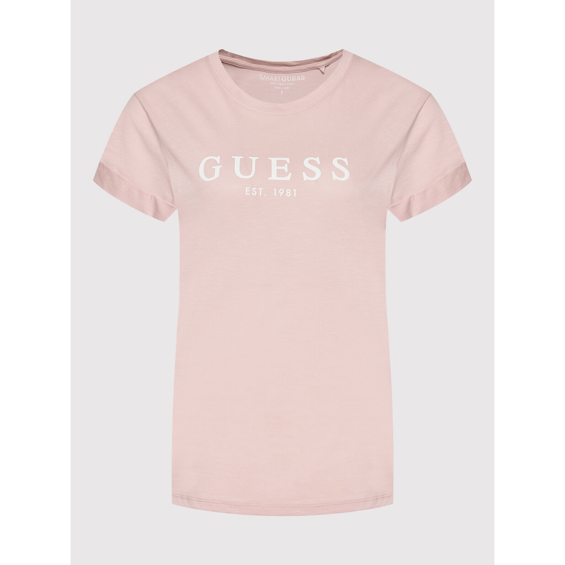 Guess Тишърт 1981 W0GI69 R8G01 Розов Regular Fit - Pepit.bg
