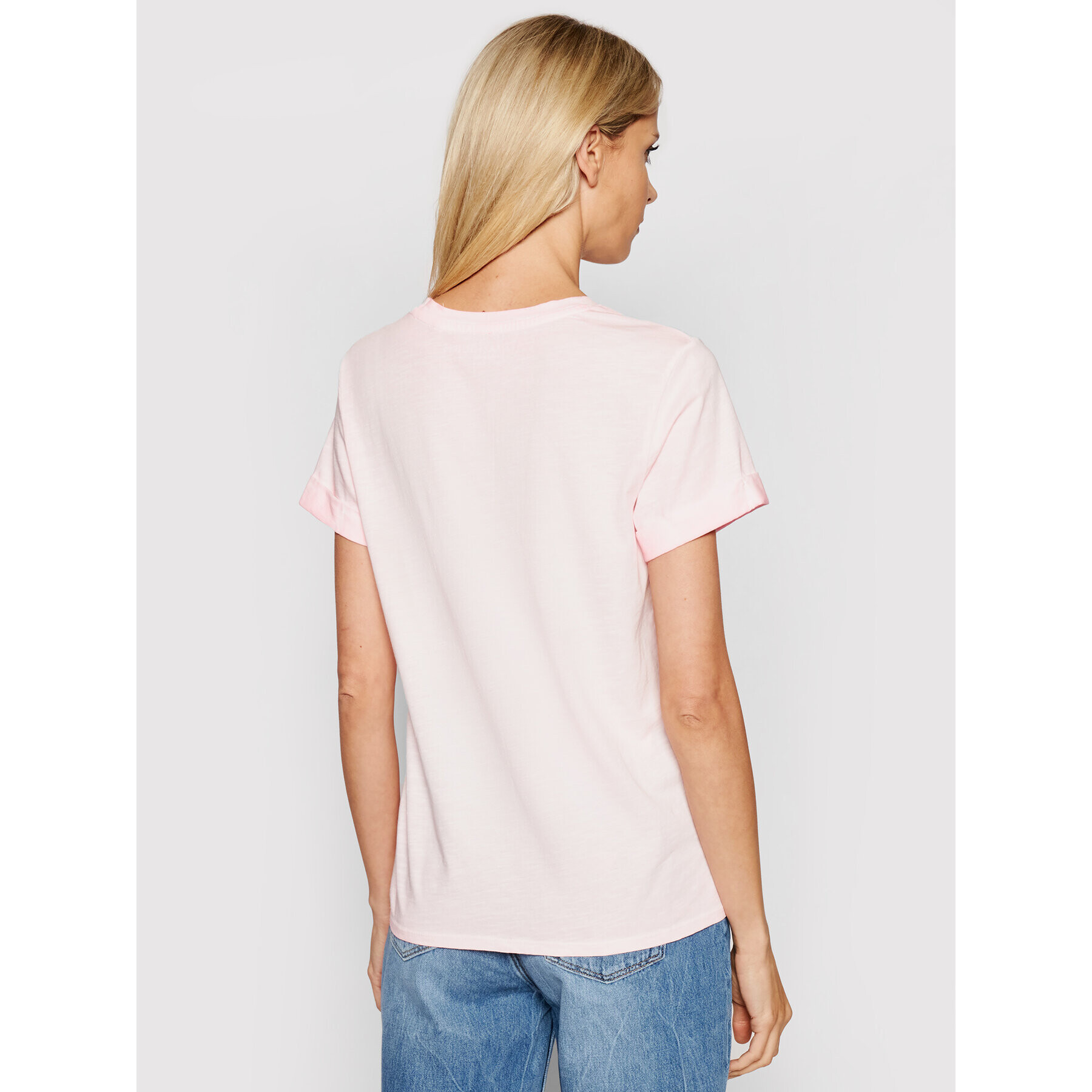 Guess Тишърт 1981 W0GI69 R8G01 Розов Regular Fit - Pepit.bg