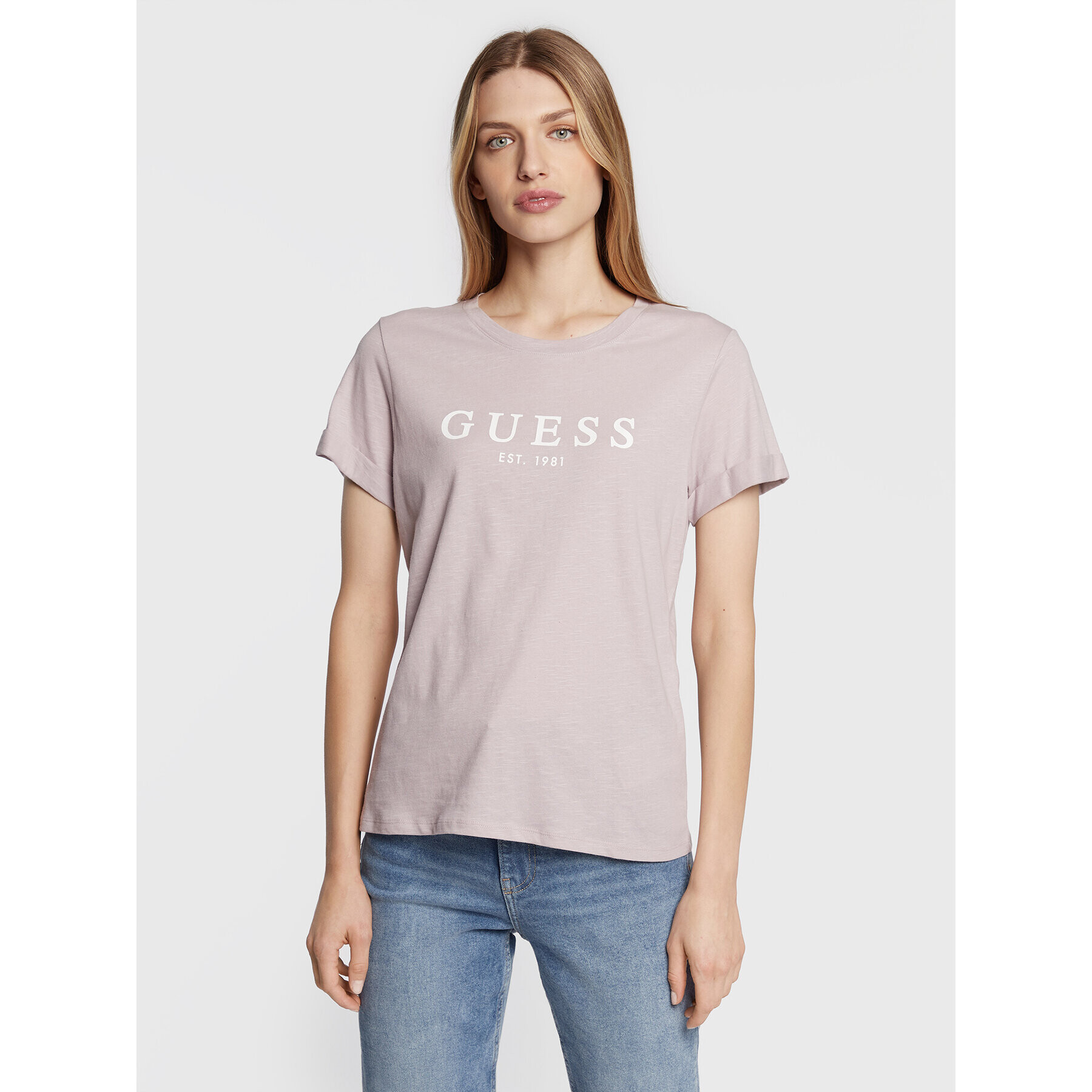 Guess Тишърт 1981 W2BI68 K8G01 Виолетов Regular Fit - Pepit.bg