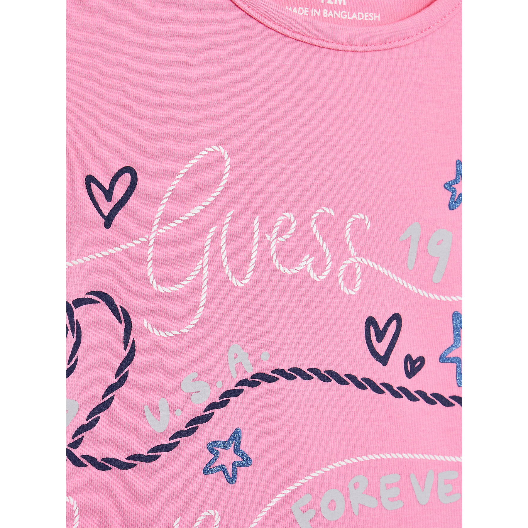 Guess Тишърт A3GI02 K6YW1 Розов Regular Fit - Pepit.bg