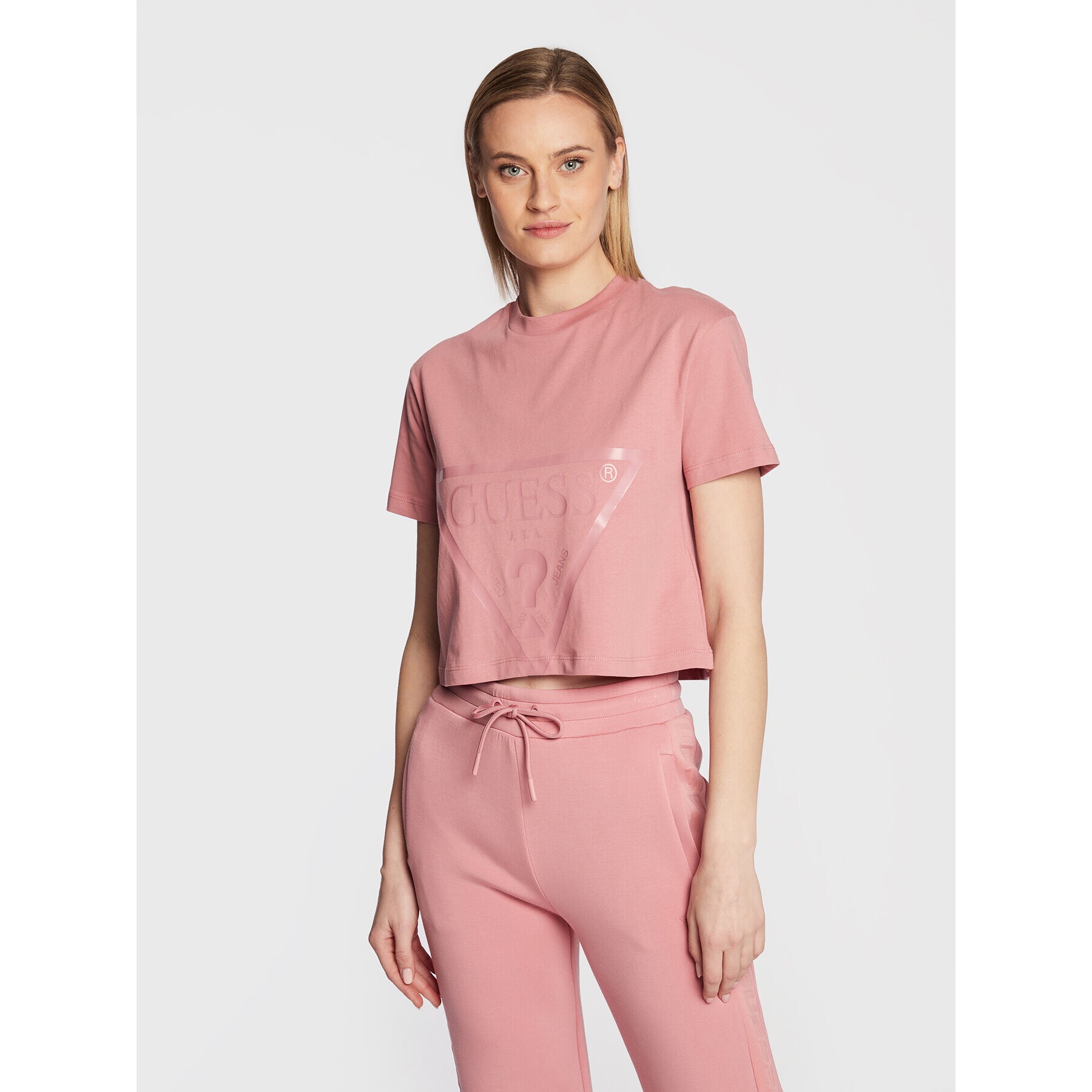 Guess Тишърт Adele V2YI06 K8HM0 Розов Regular Fit - Pepit.bg