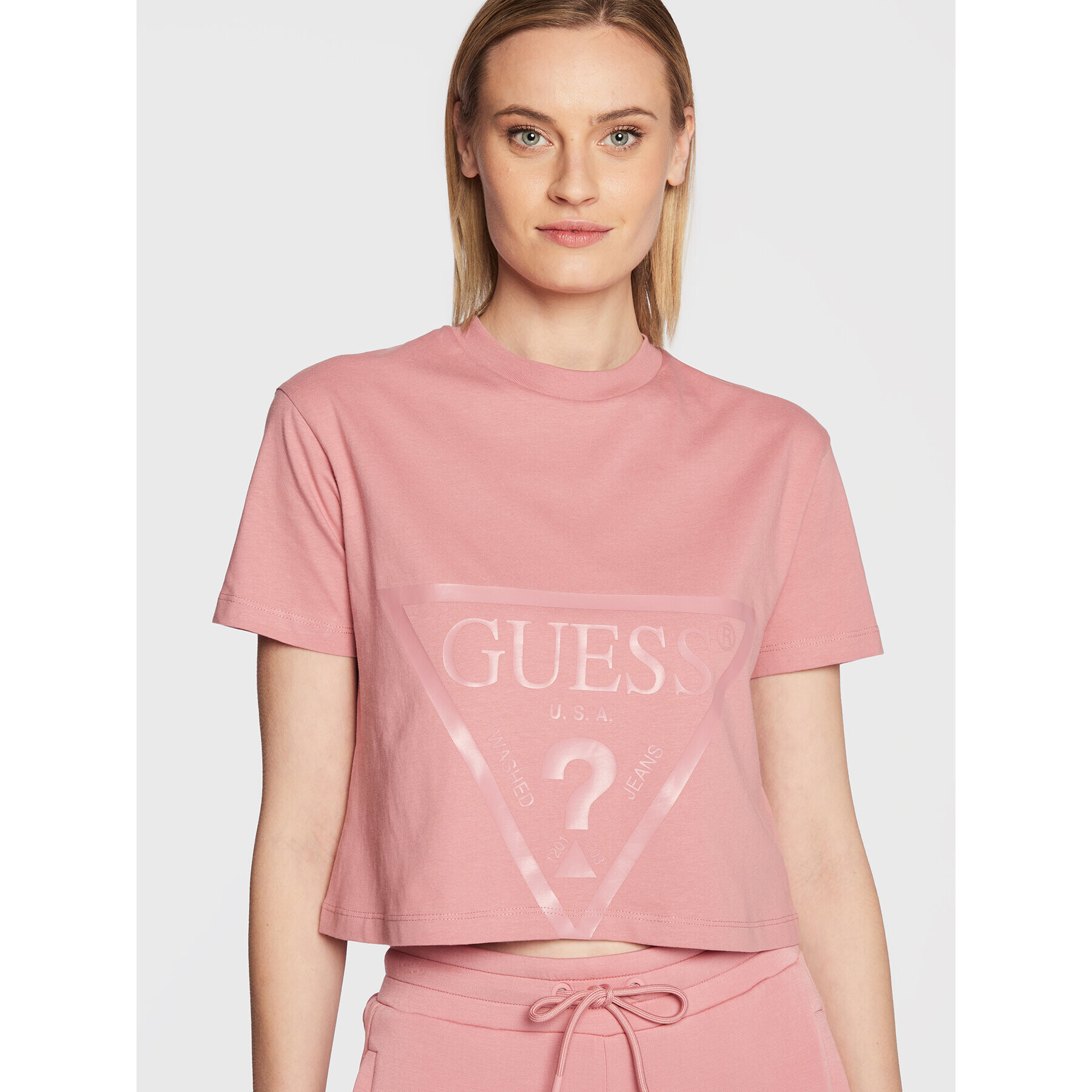 Guess Тишърт Adele V2YI06 K8HM0 Розов Regular Fit - Pepit.bg