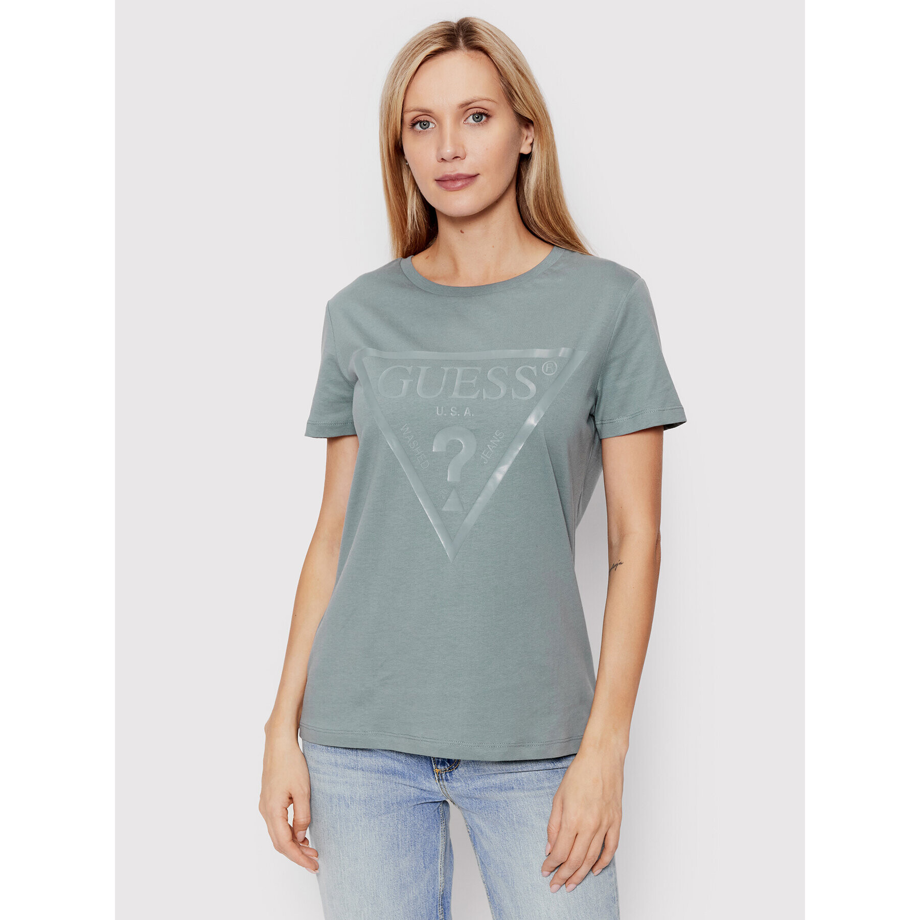Guess Тишърт Adele V2YI07 K8HM0 Зелен Regular Fit - Pepit.bg