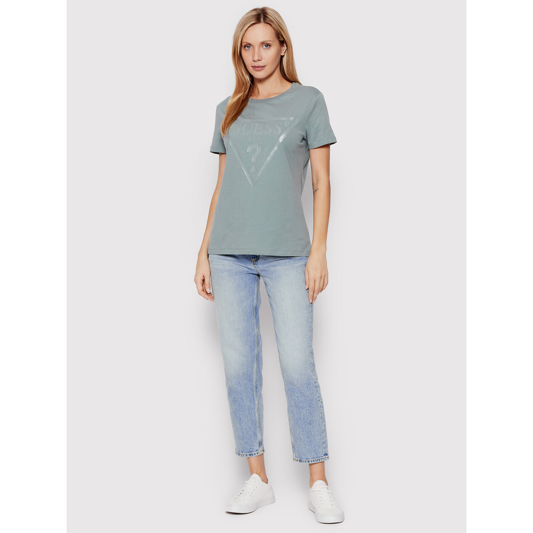 Guess Тишърт Adele V2YI07 K8HM0 Зелен Regular Fit - Pepit.bg