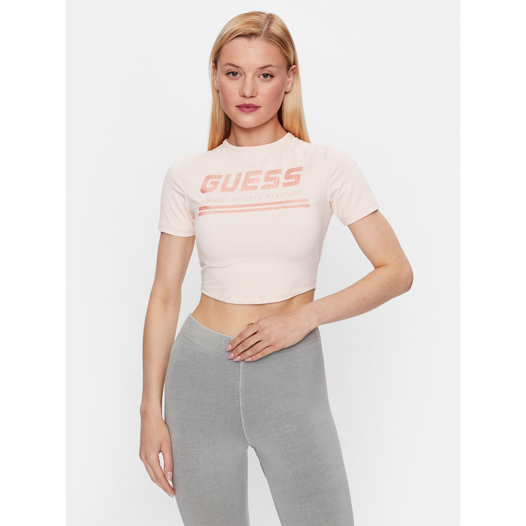 Guess Тишърт Aggie V3YP00 MC04N Розов Regular Fit - Pepit.bg