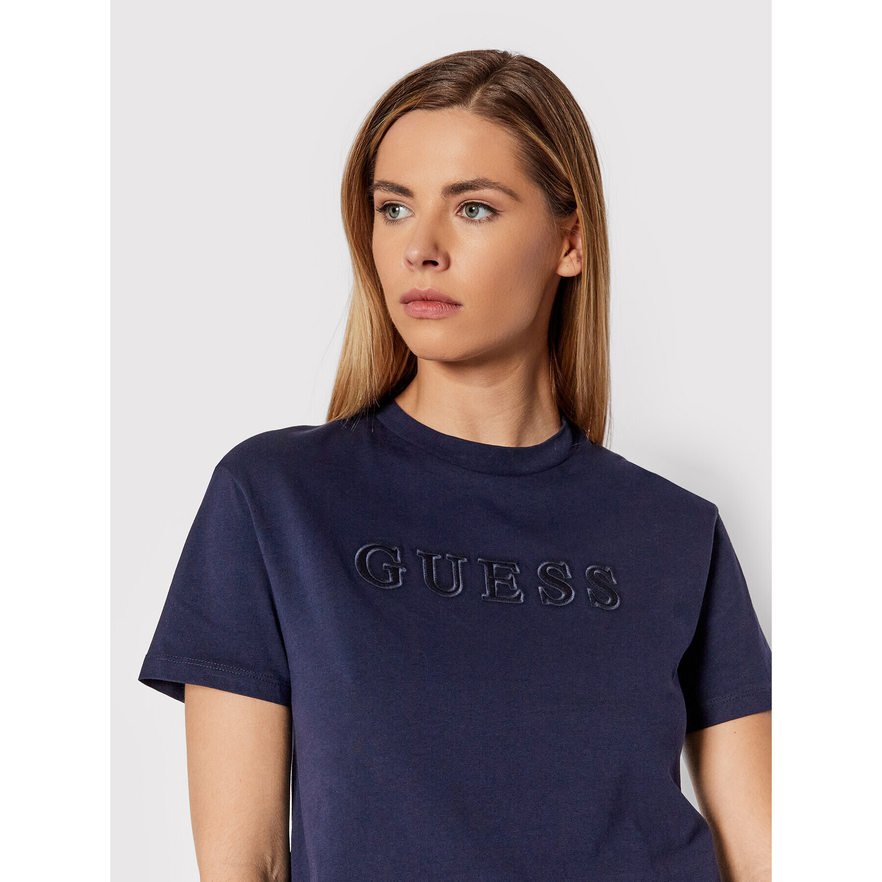 Guess Тишърт V2RI07 K8HM0 Тъмносин Regular Fit - Pepit.bg