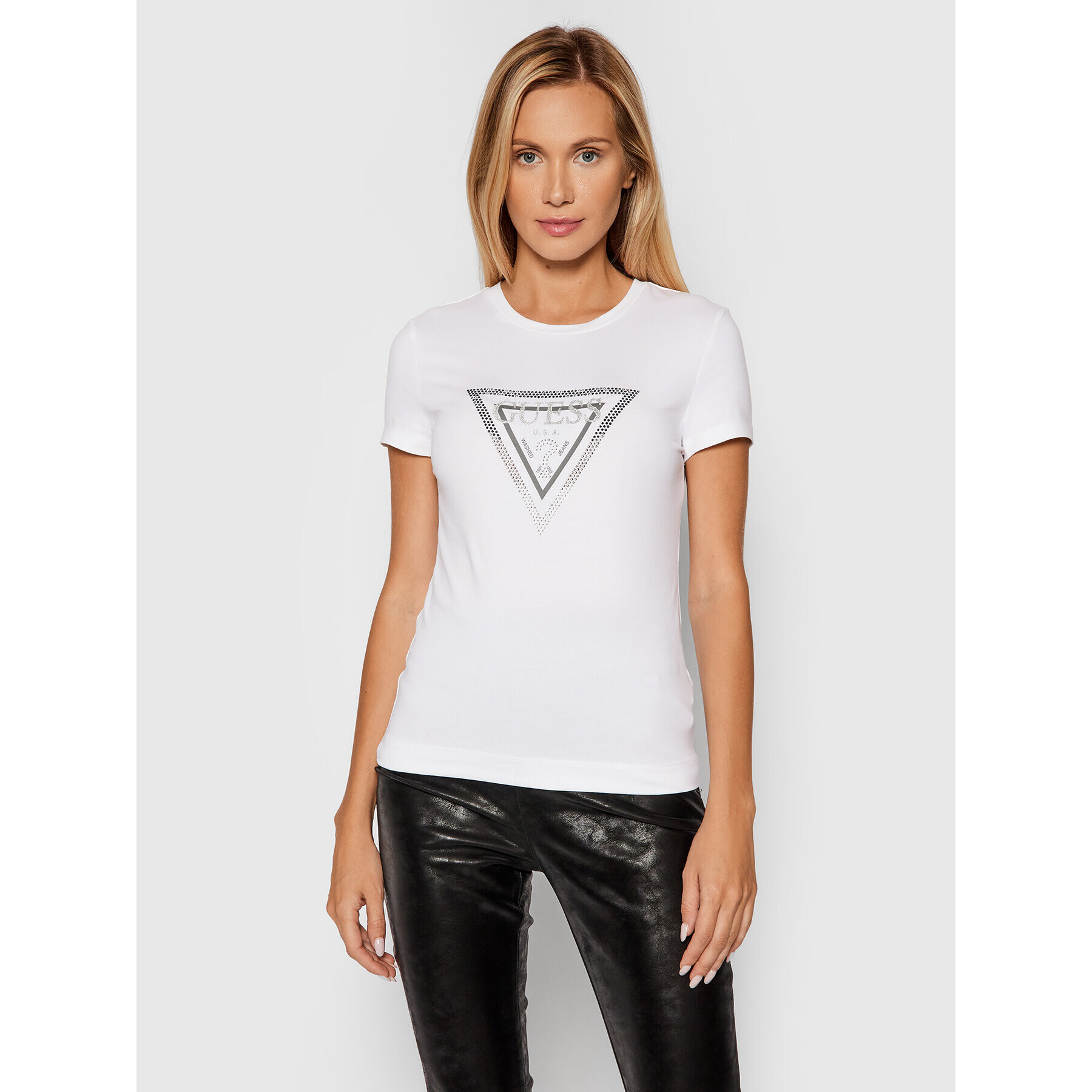 Guess Тишърт Amalur W1BI00 J1311 Бял Extra Slim Fit - Pepit.bg
