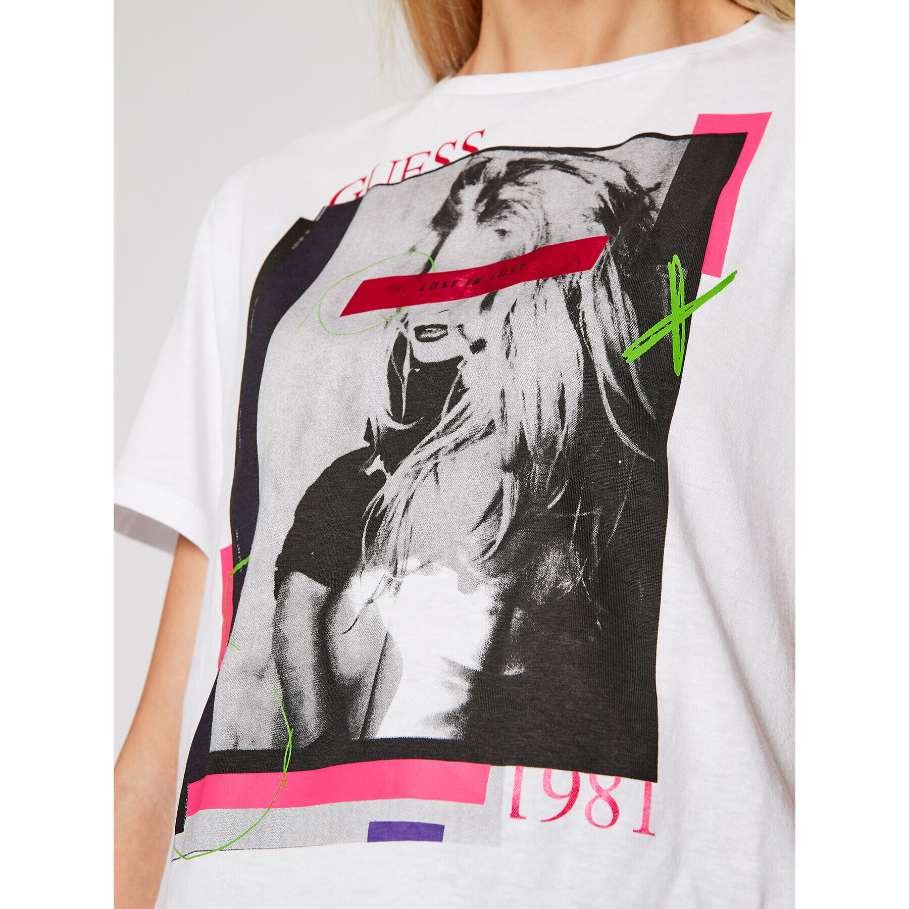 Guess Тишърт Andina W1RI9C JA900 Бял Regular Fit - Pepit.bg