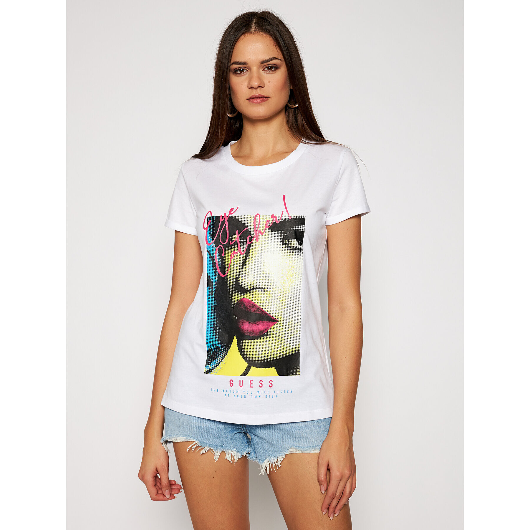 Guess Тишърт Andreana W0YI50 JA900 Бял Regular Fit - Pepit.bg