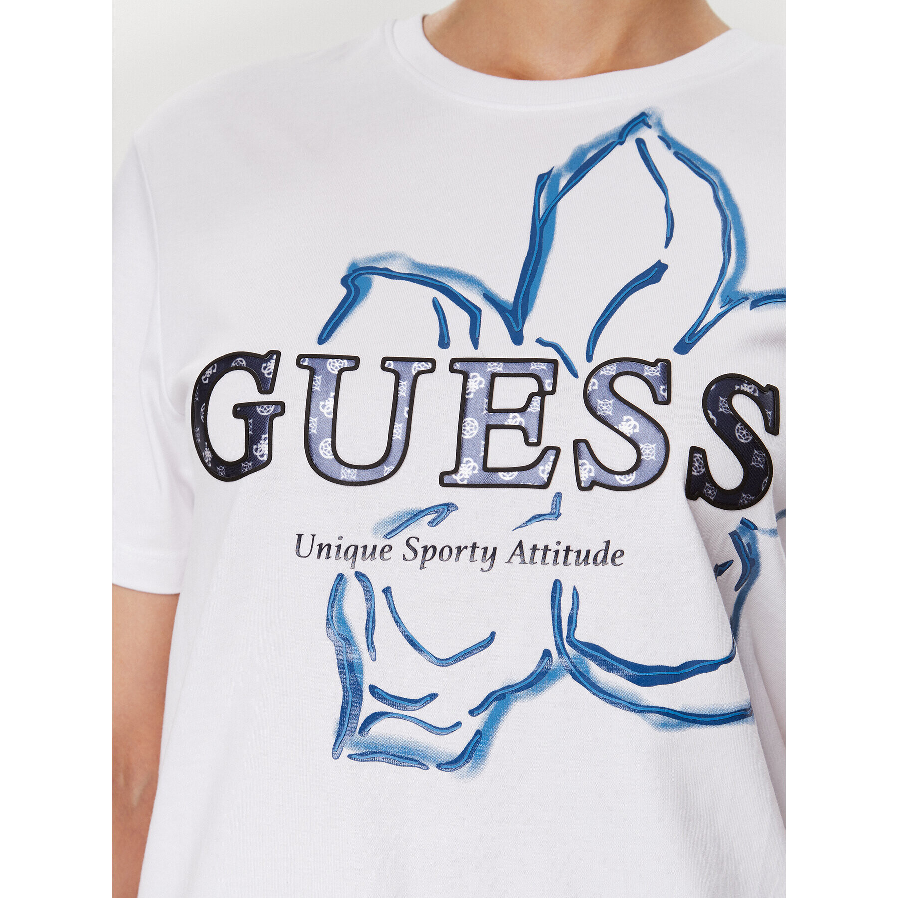 Guess Тишърт Ann V3BI07 K8FQ4 Бял Regular Fit - Pepit.bg