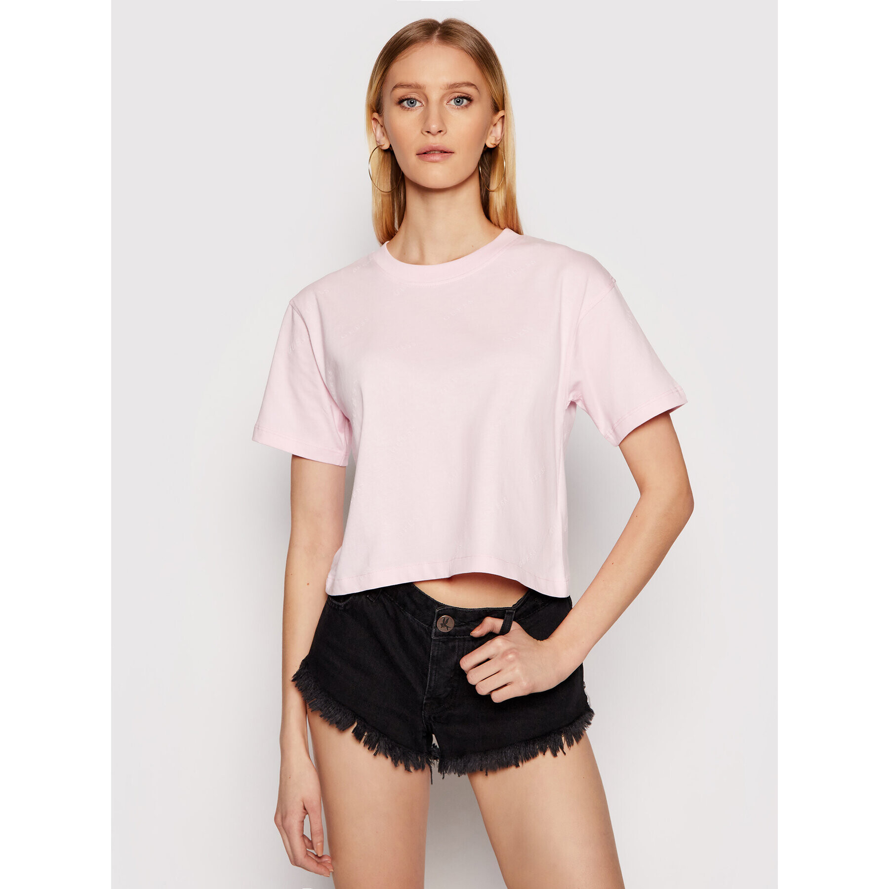 Guess Тишърт Astra O1GA10 I3Z11 Розов Regular Fit - Pepit.bg