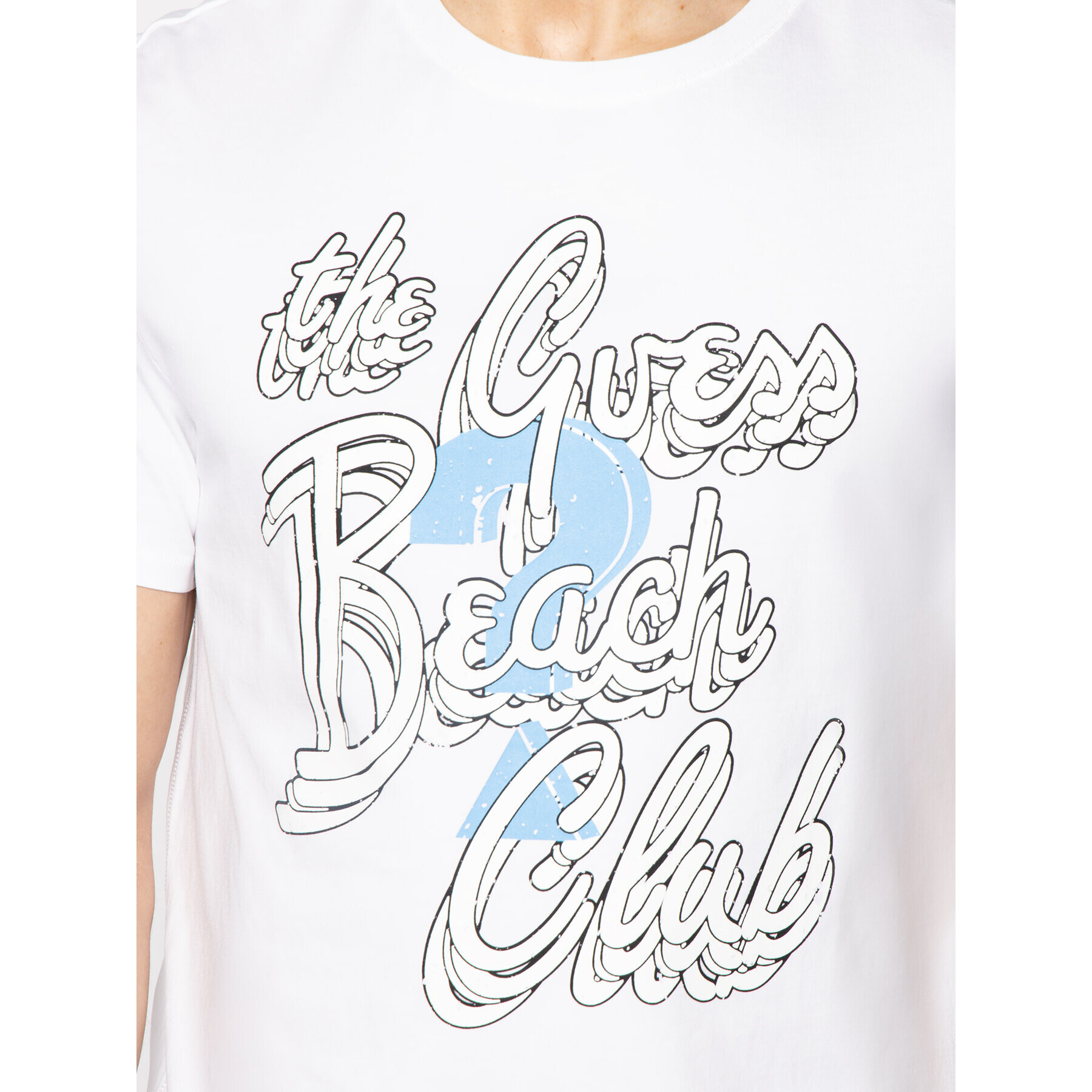 Guess Тишърт Beach Club Tee M0GI10 I3Z00 Бял Regular Fit - Pepit.bg