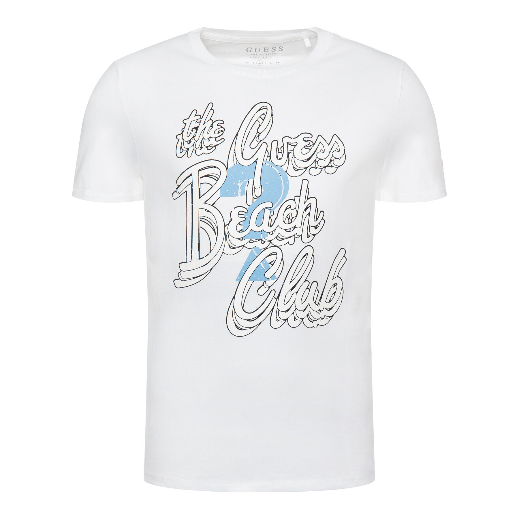 Guess Тишърт Beach Club Tee M0GI10 I3Z00 Бял Regular Fit - Pepit.bg