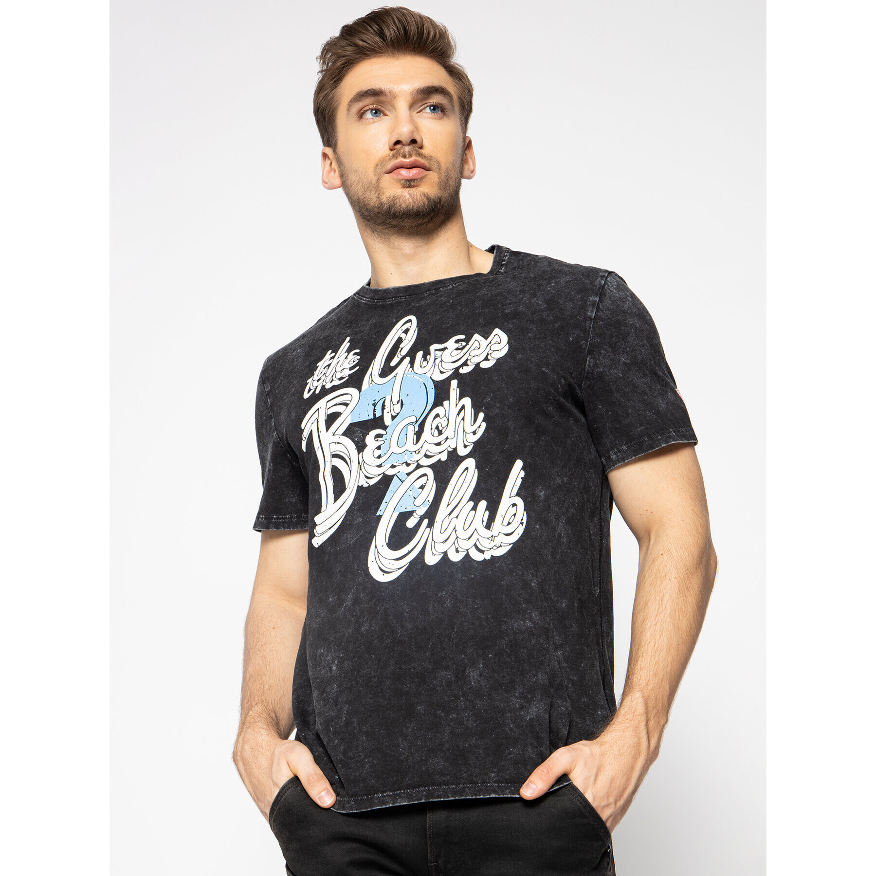 Guess Тишърт Beach Club Tee M0GI10 I3Z00 Черен Regular Fit - Pepit.bg