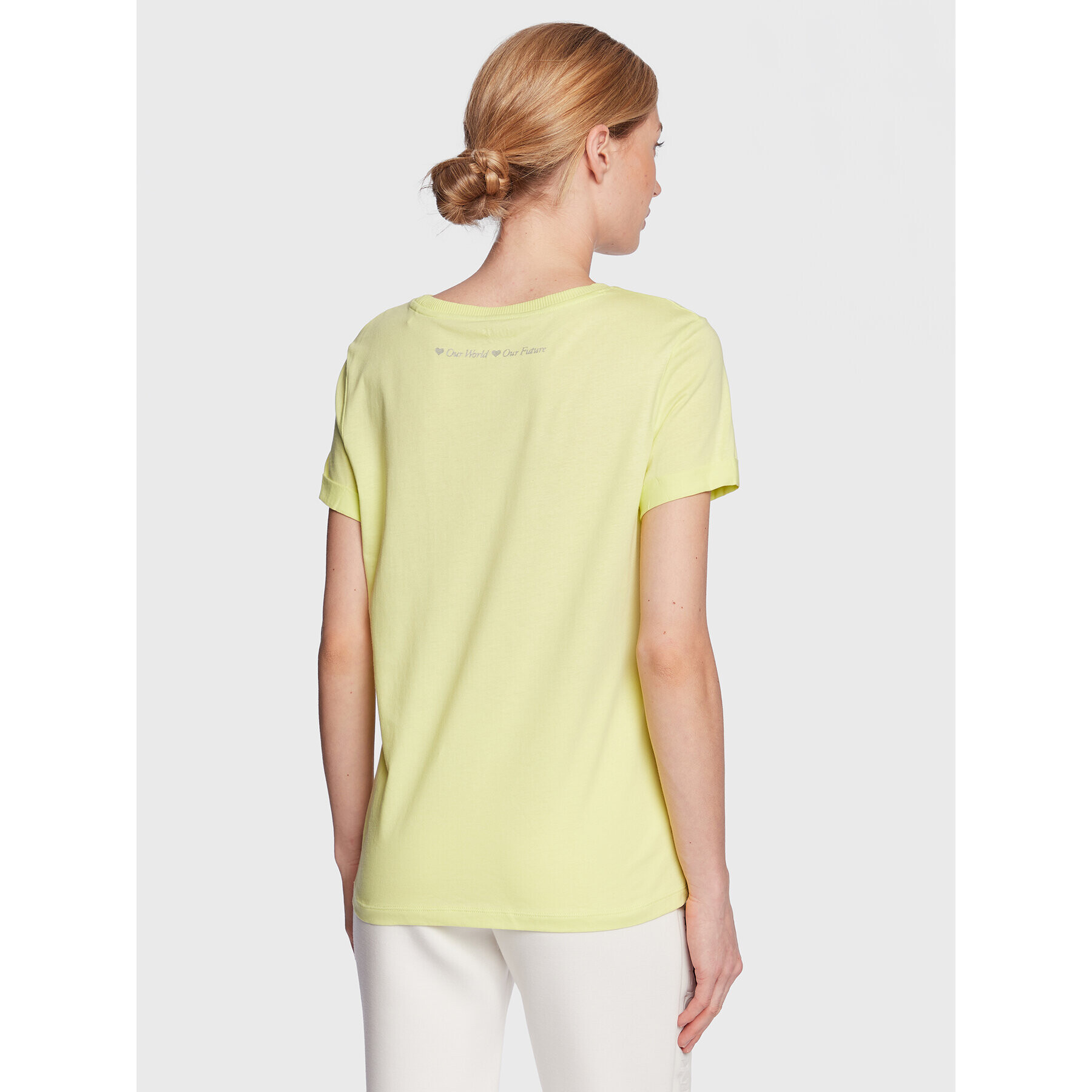 Guess Тишърт Benita W3RI27 JA914 Жълт Regular Fit - Pepit.bg