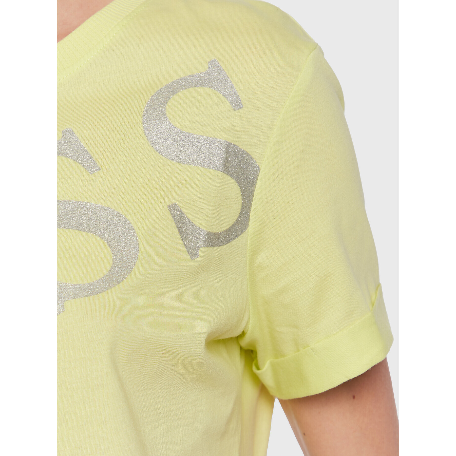 Guess Тишърт Benita W3RI27 JA914 Жълт Regular Fit - Pepit.bg