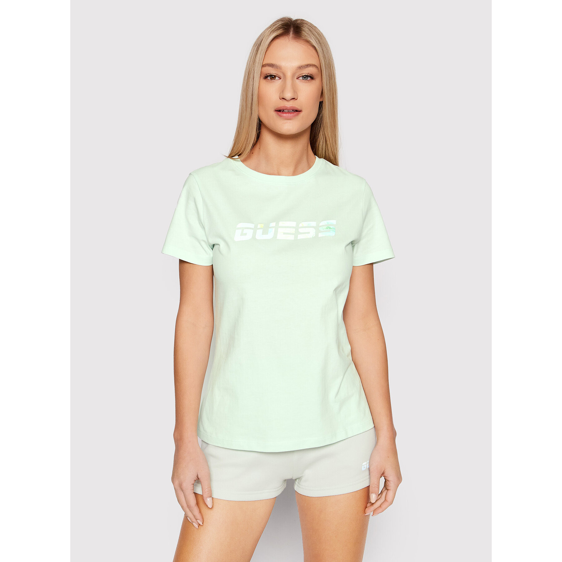 Guess Тишърт Bessie V2GI07 I3Z11 Зелен Regular Fit - Pepit.bg