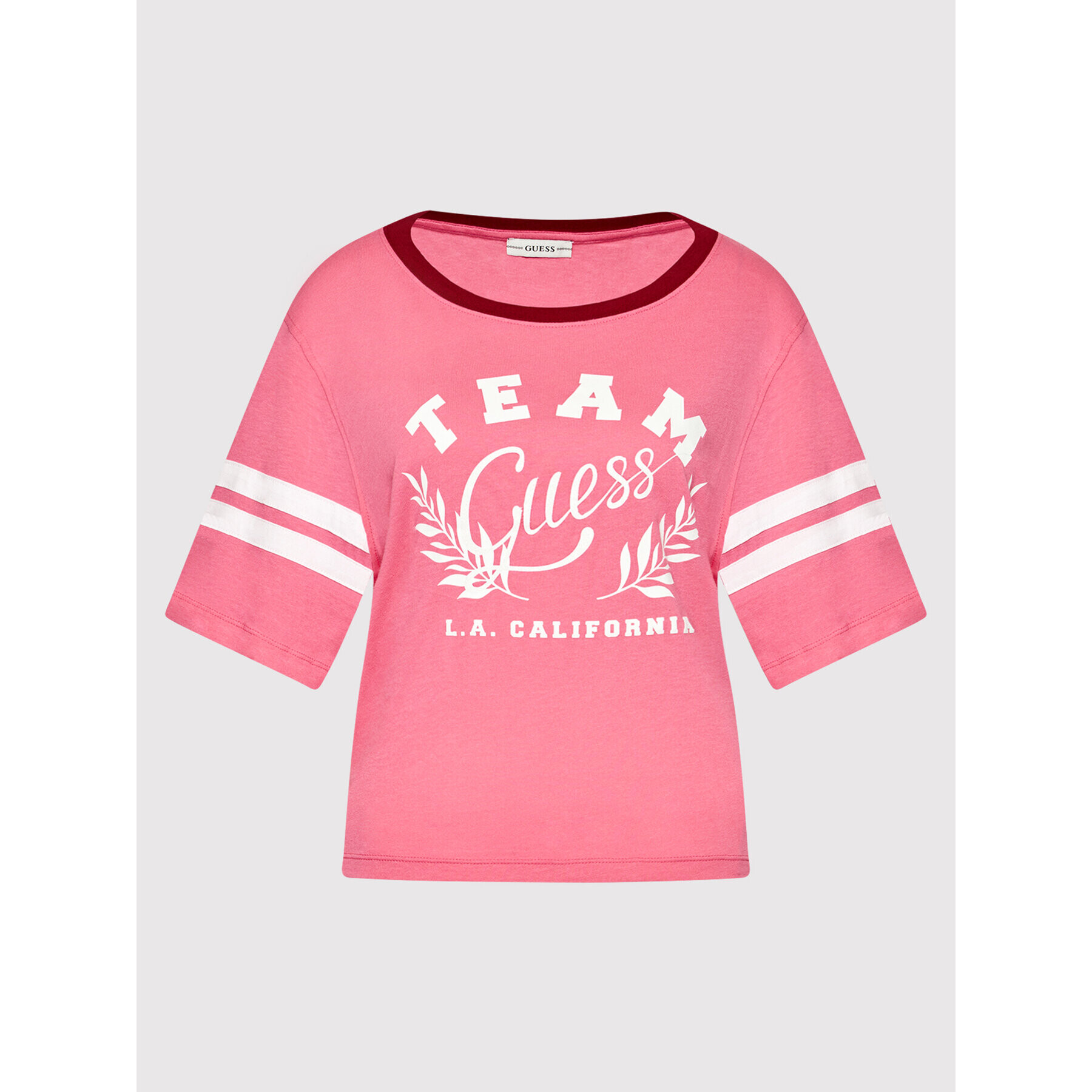 Guess Тишърт Blanche W1YI0W K46D0 Розов Relaxed Fit - Pepit.bg