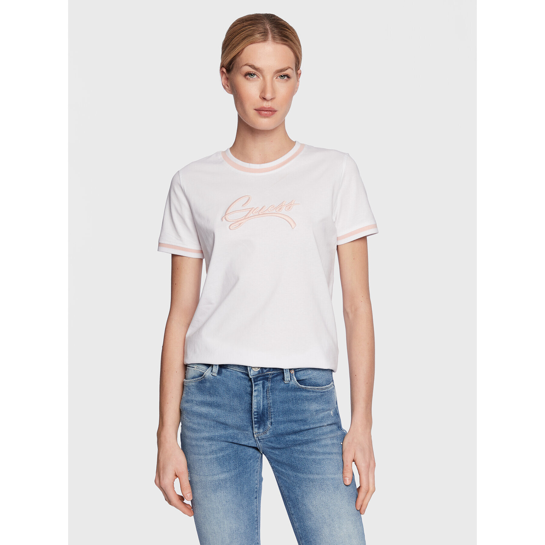 Guess Тишърт Camila W3RI31 I3Z11 Бял Regular Fit - Pepit.bg