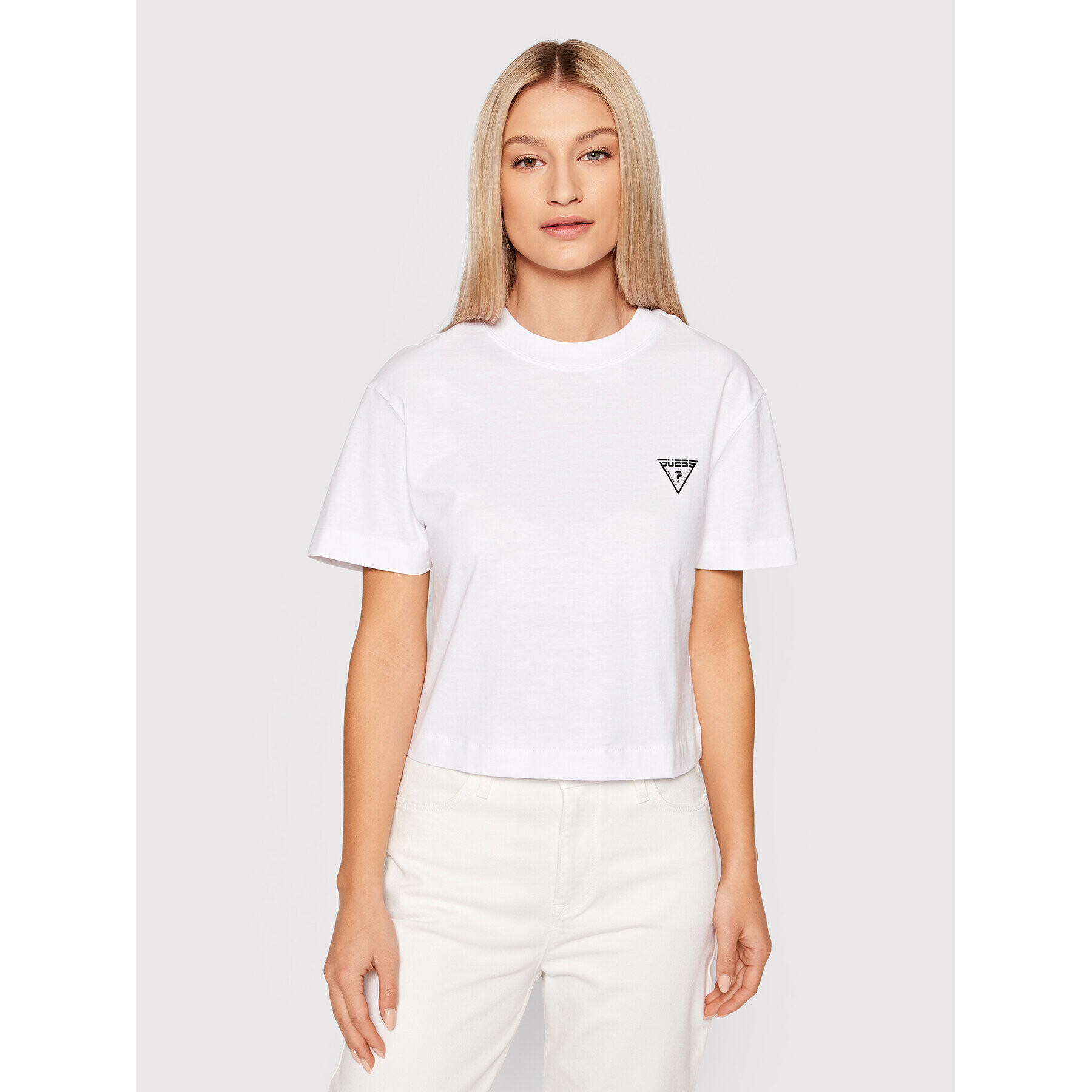 Guess Тишърт Cammie V2GI09 K8HM0 Бял Regular Fit - Pepit.bg