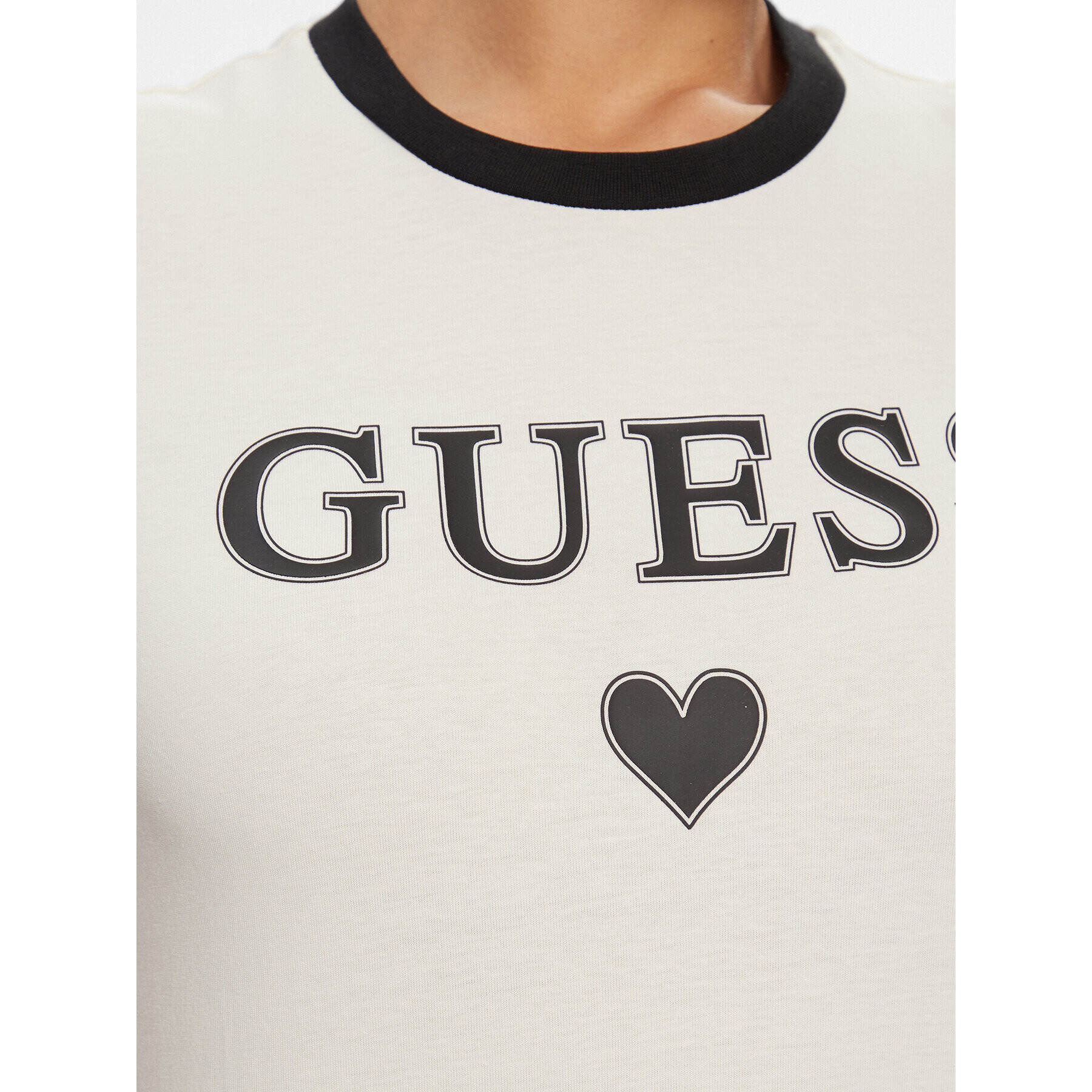 Guess Тишърт Caryl V4RI04 K8FQ4 Екрю Regular Fit - Pepit.bg