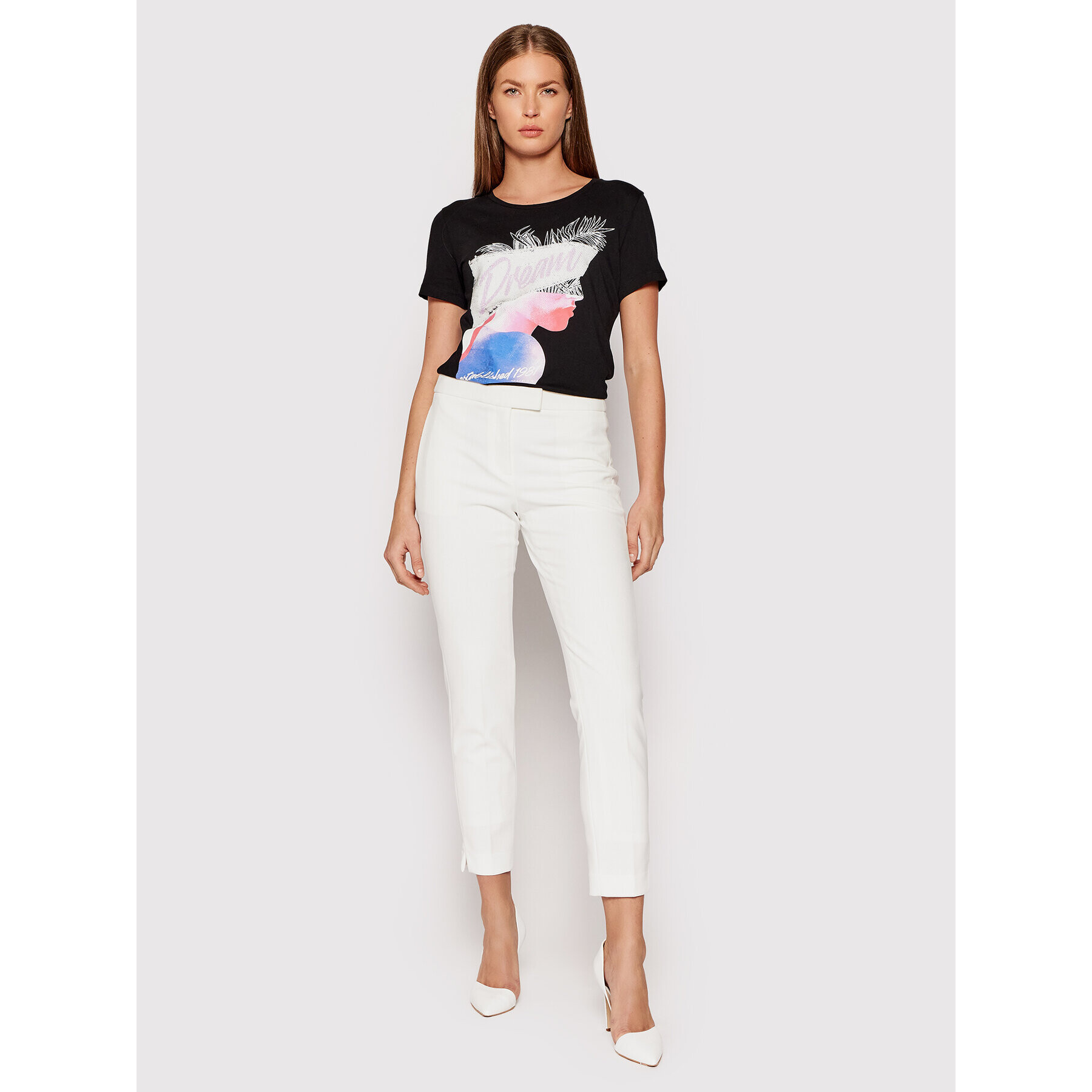 Guess Тишърт Cassandre W1YI0F K46D1 Черен Regular Fit - Pepit.bg