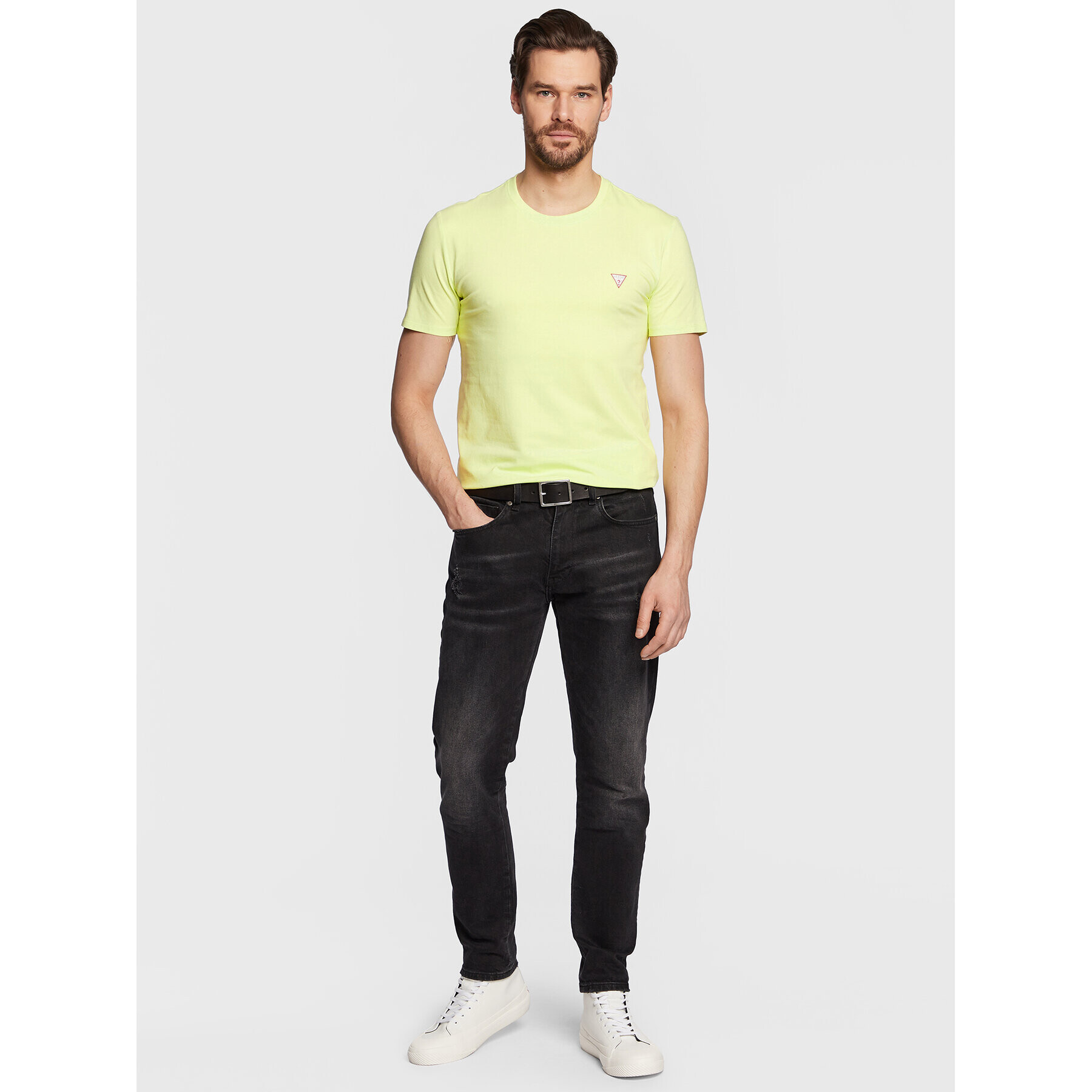 Guess Тишърт Core M2YI24 J1311 Зелен Slim Fit - Pepit.bg