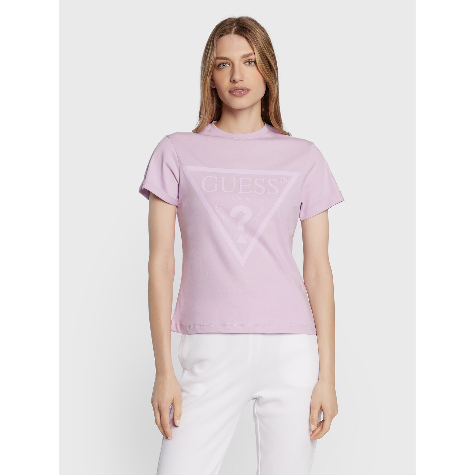 Guess Тишърт Dianna V2BI06 I3Z14 Виолетов Regular Fit - Pepit.bg