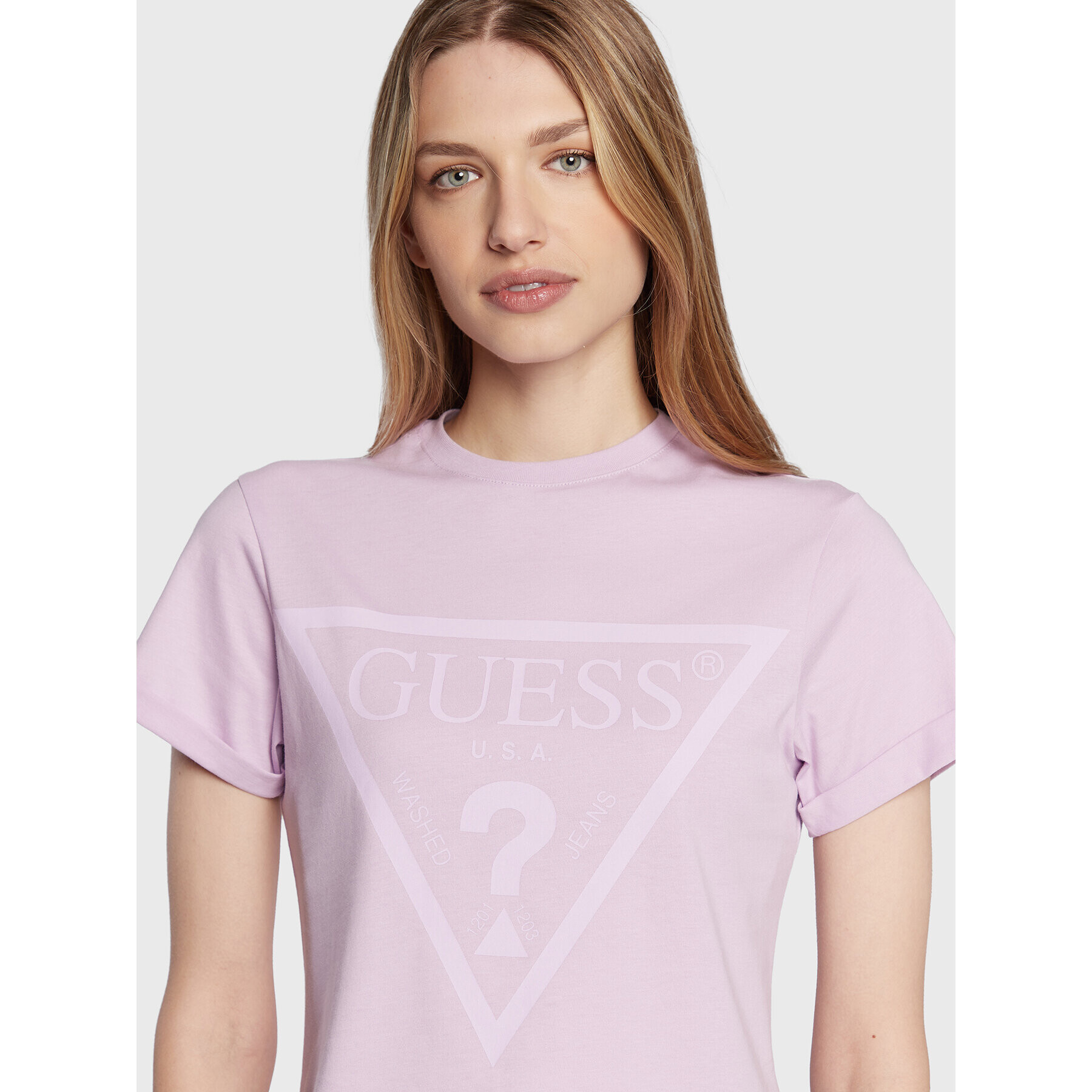 Guess Тишърт Dianna V2BI06 I3Z14 Виолетов Regular Fit - Pepit.bg