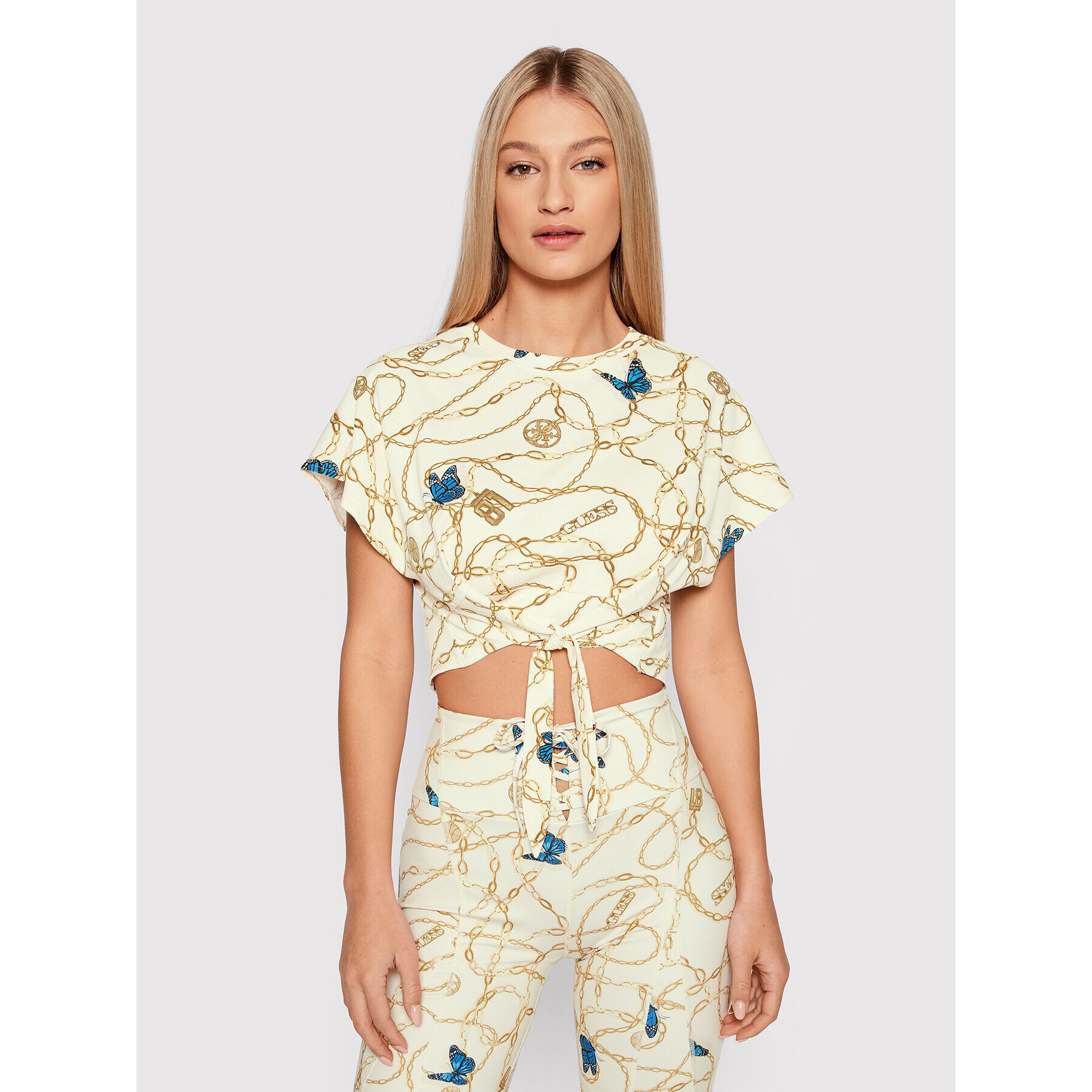 Guess Тишърт Dolly V2GI10 K8HM0 Бежов Regular Fit - Pepit.bg
