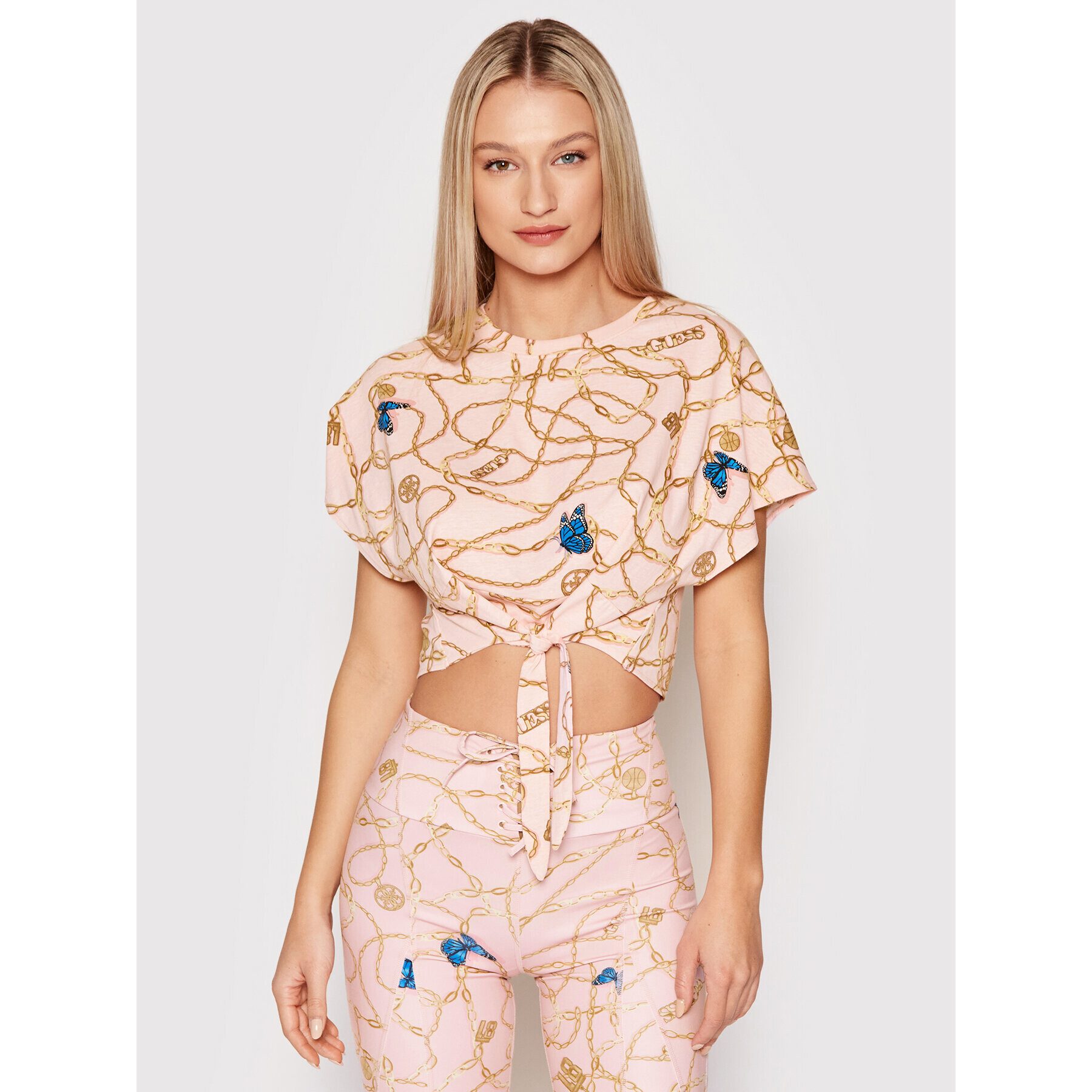 Guess Тишърт Dolly V2GI10 K8HM0 Розов Regular Fit - Pepit.bg