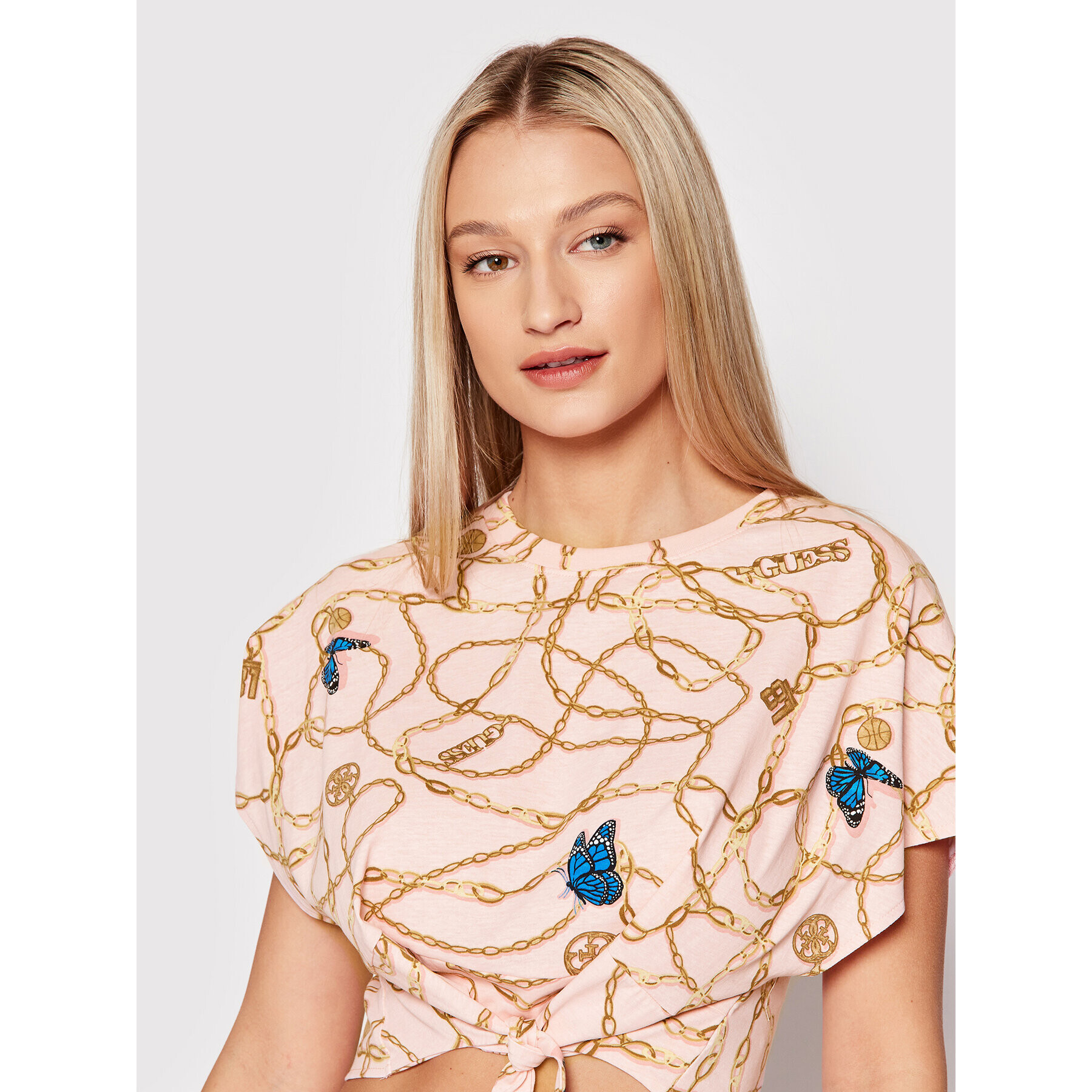 Guess Тишърт Dolly V2GI10 K8HM0 Розов Regular Fit - Pepit.bg