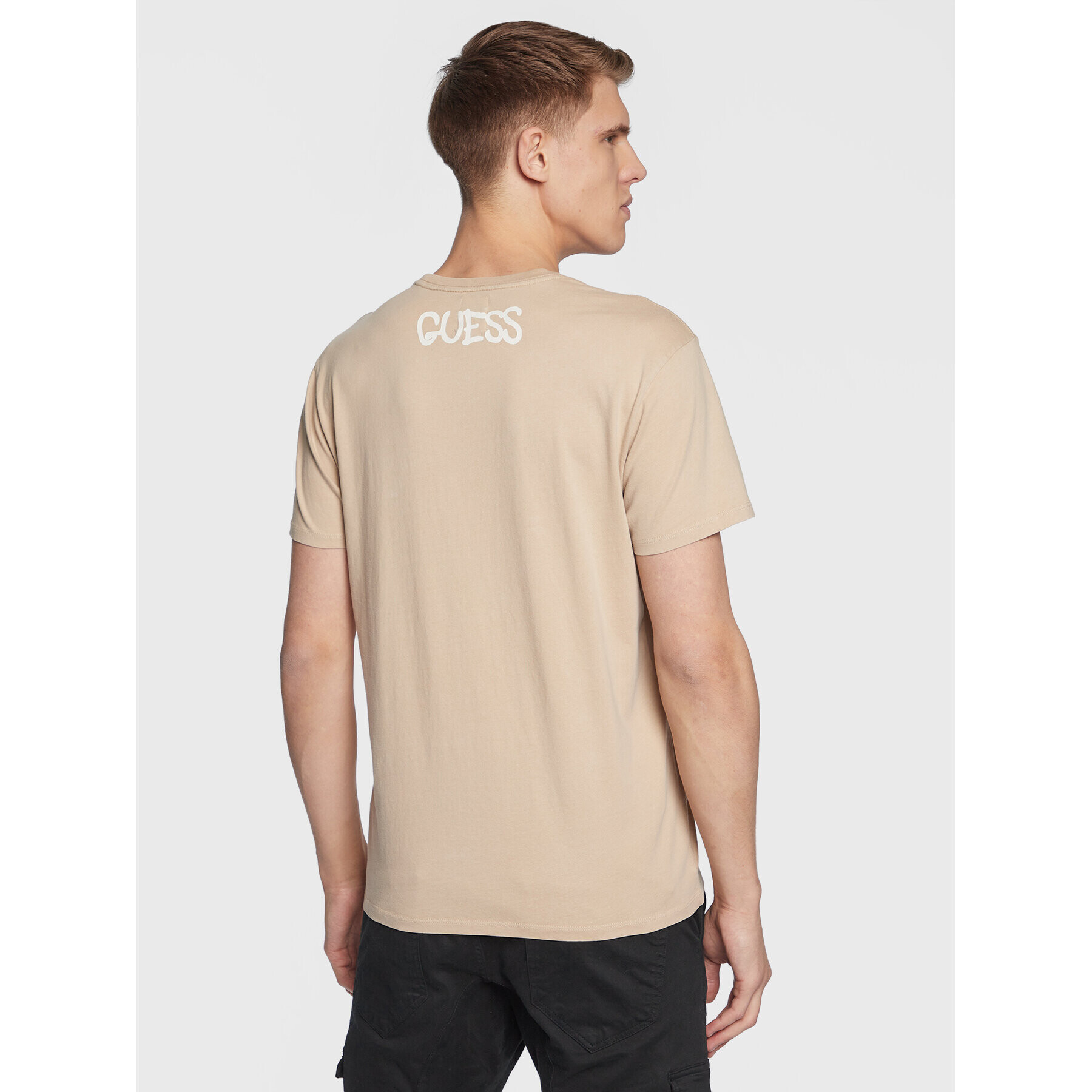 Guess Тишърт Dre M2BI1X KBDL0 Бежов Regular Fit - Pepit.bg
