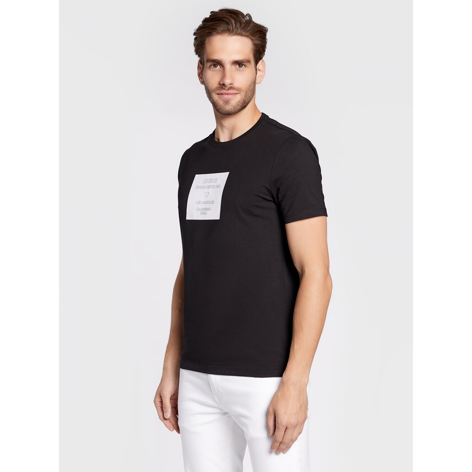 Guess Тишърт Dukker M2BI52 J1314 Черен Slim Fit - Pepit.bg