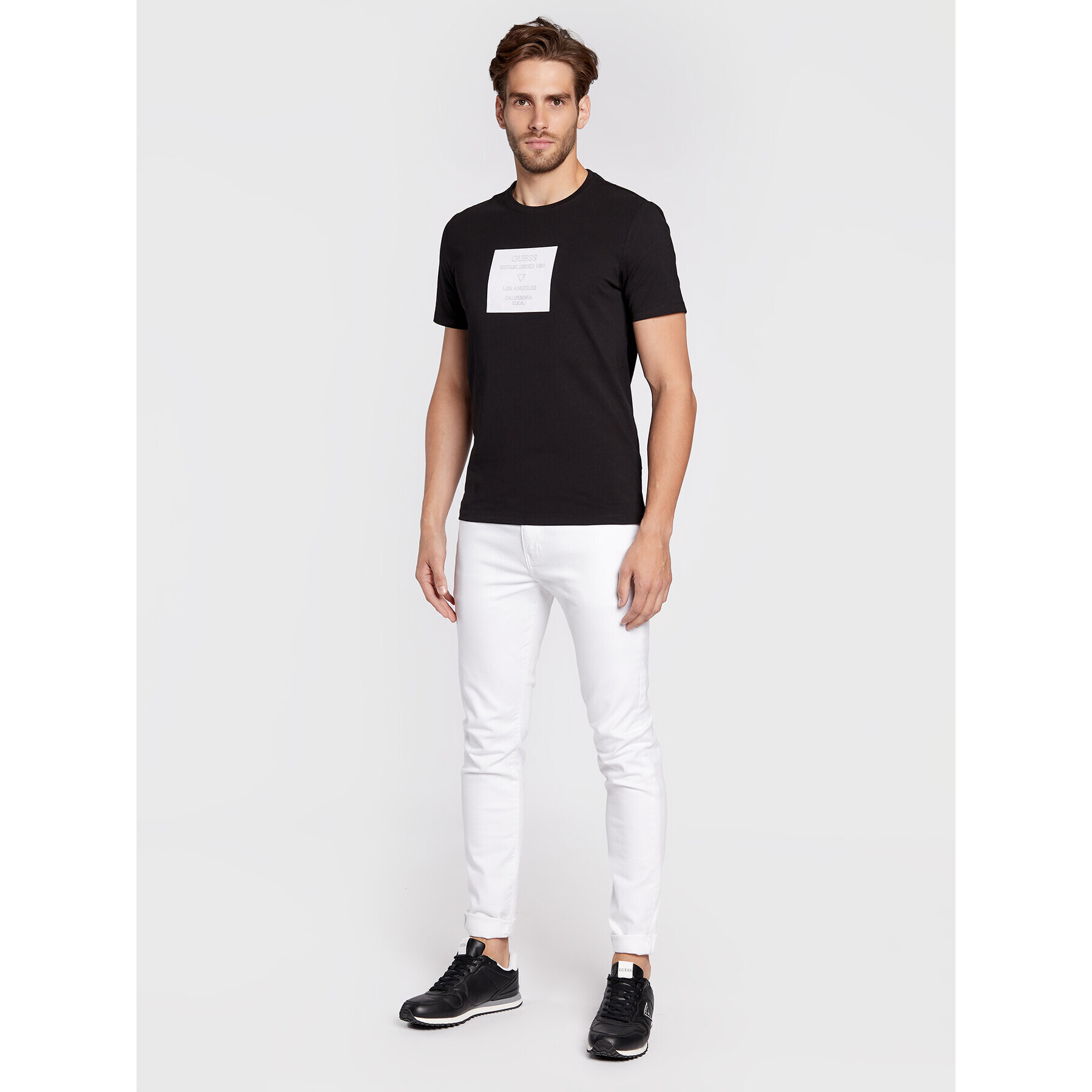 Guess Тишърт Dukker M2BI52 J1314 Черен Slim Fit - Pepit.bg